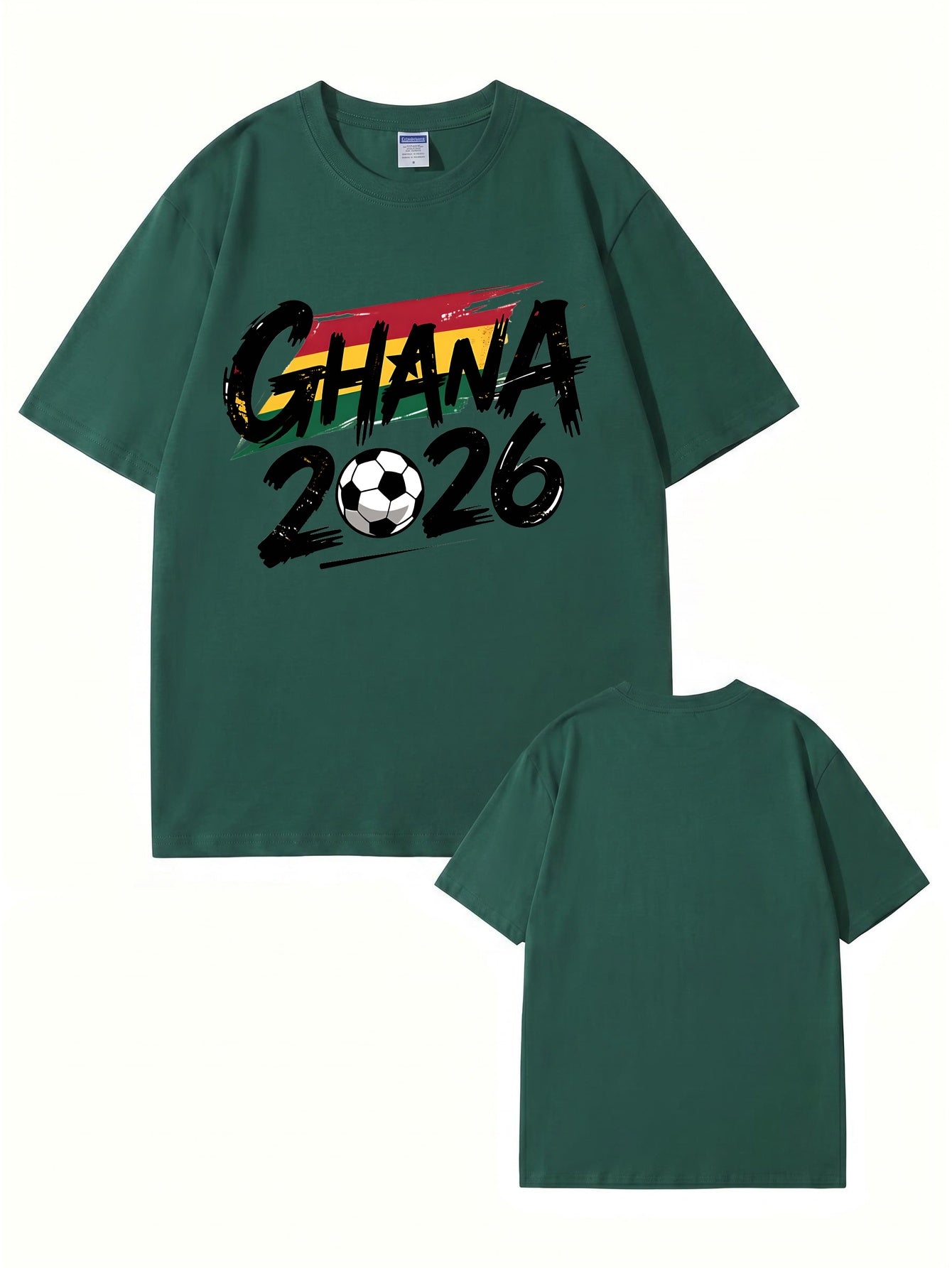 Ghana 2026 Soccer Flag Graphic Print T-Shirt - Premium Cotton Tee