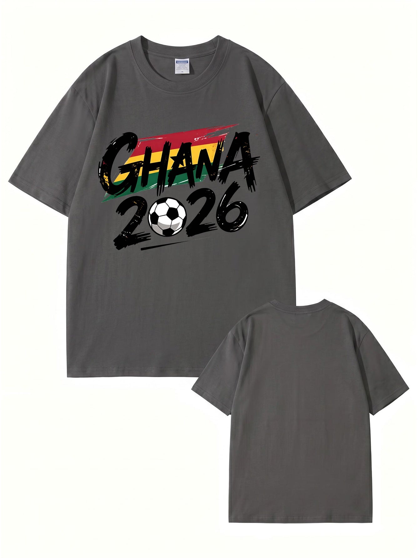 Ghana 2026 Soccer Flag Graphic Print T-Shirt - Premium Cotton Tee