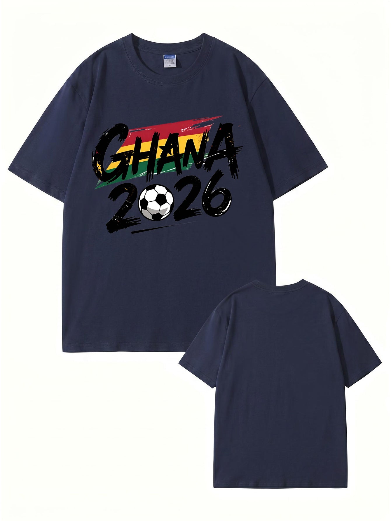 Ghana 2026 Soccer Flag Graphic Print T-Shirt - Premium Cotton Tee
