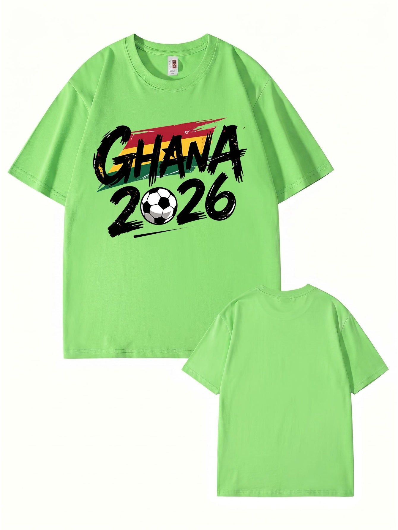 Ghana 2026 Soccer Flag Graphic Print T-Shirt - Premium Cotton Tee