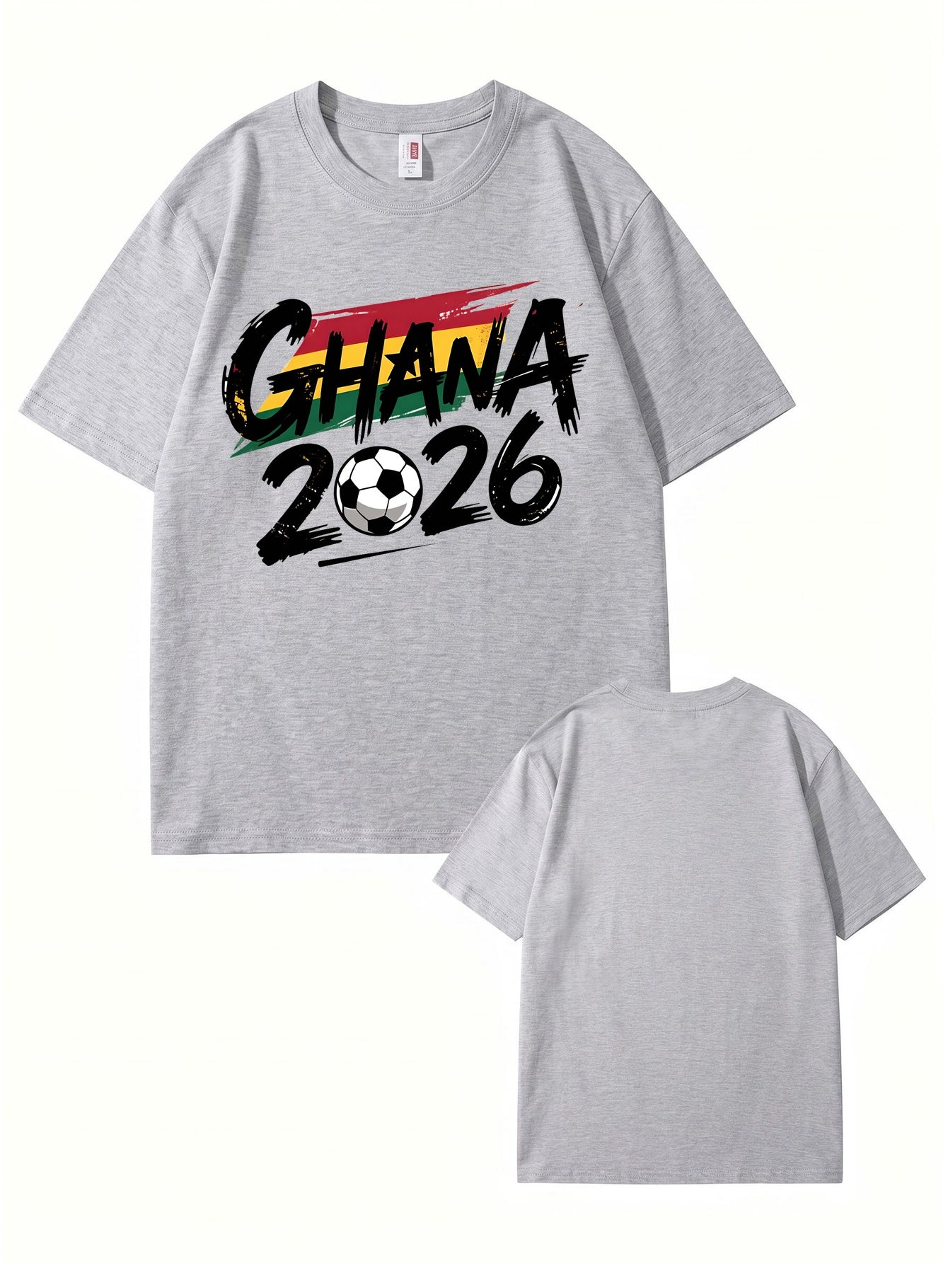 Ghana 2026 Soccer Flag Graphic Print T-Shirt - Premium Cotton Tee