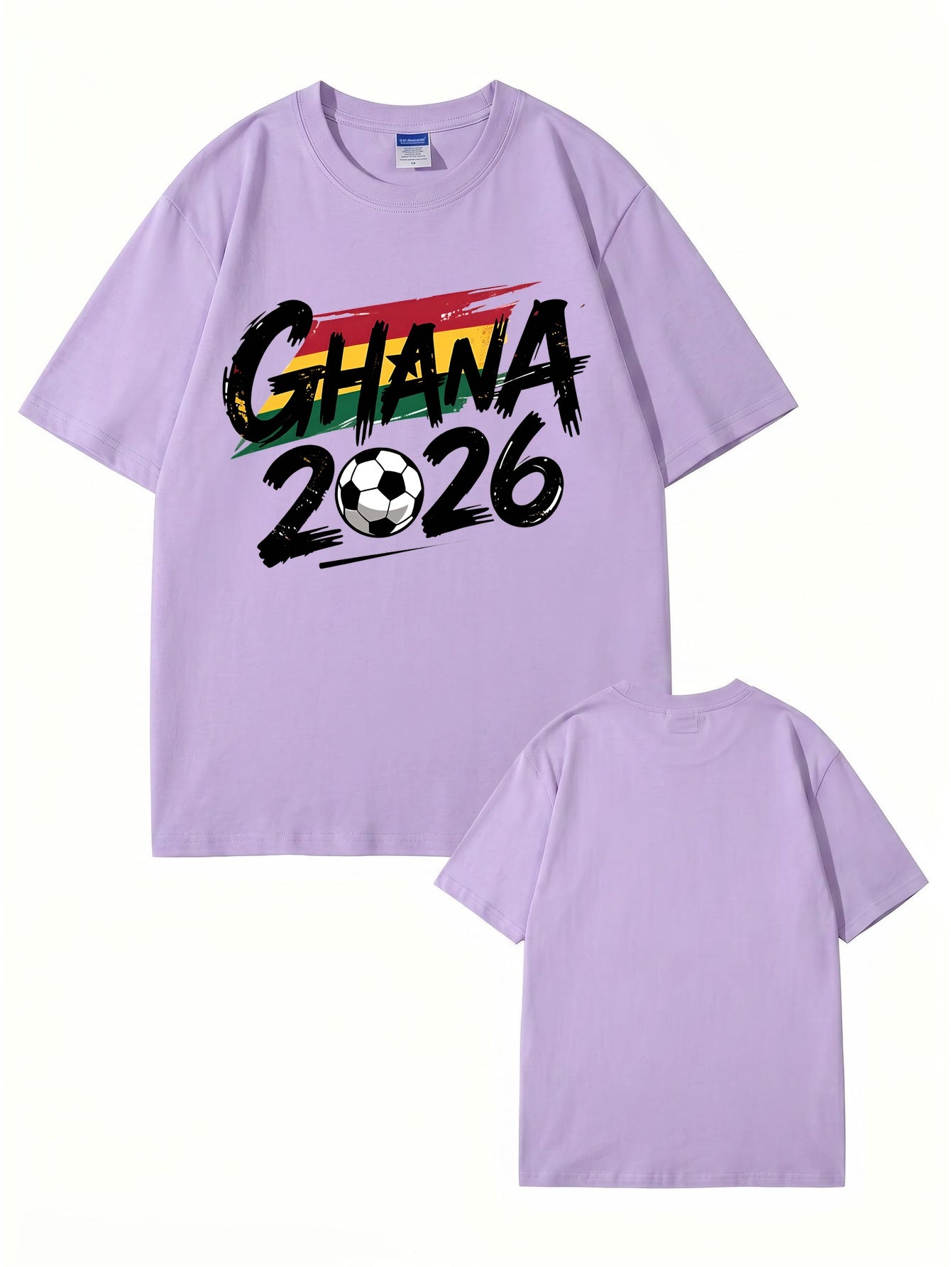 Ghana 2026 Soccer Flag Graphic Print T-Shirt - Premium Cotton Tee