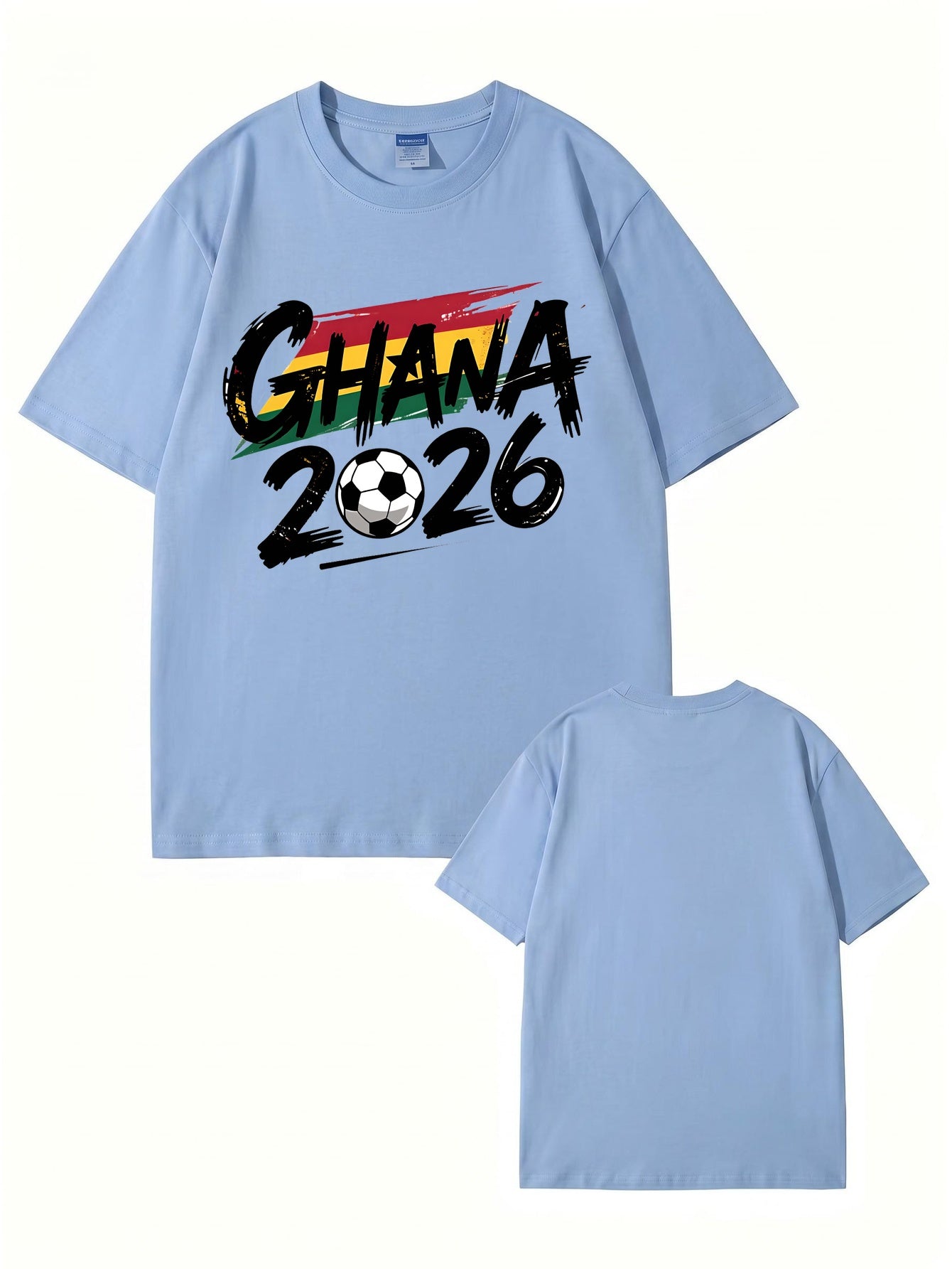 Ghana 2026 Soccer Flag Graphic Print T-Shirt - Premium Cotton Tee