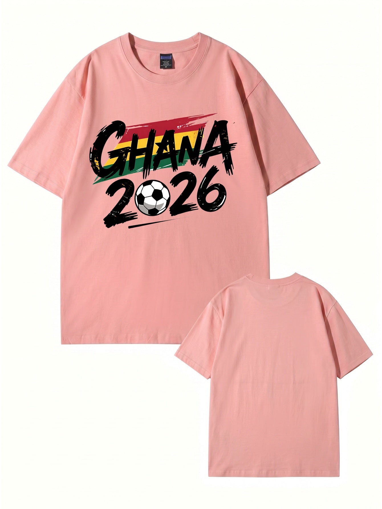 Ghana 2026 Soccer Flag Graphic Print T-Shirt - Premium Cotton Tee