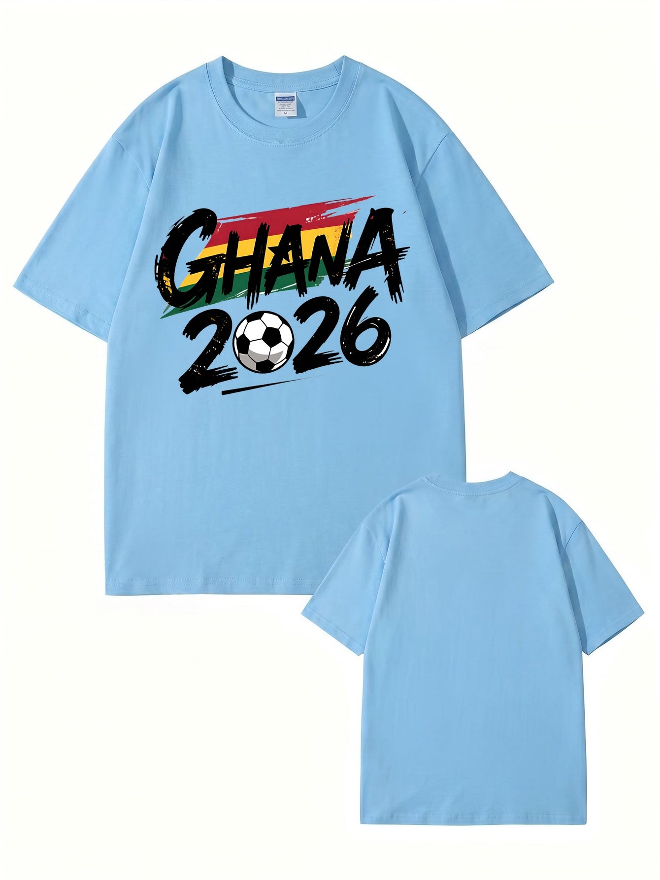 Ghana 2026 Soccer Flag Graphic Print T-Shirt - Premium Cotton Tee