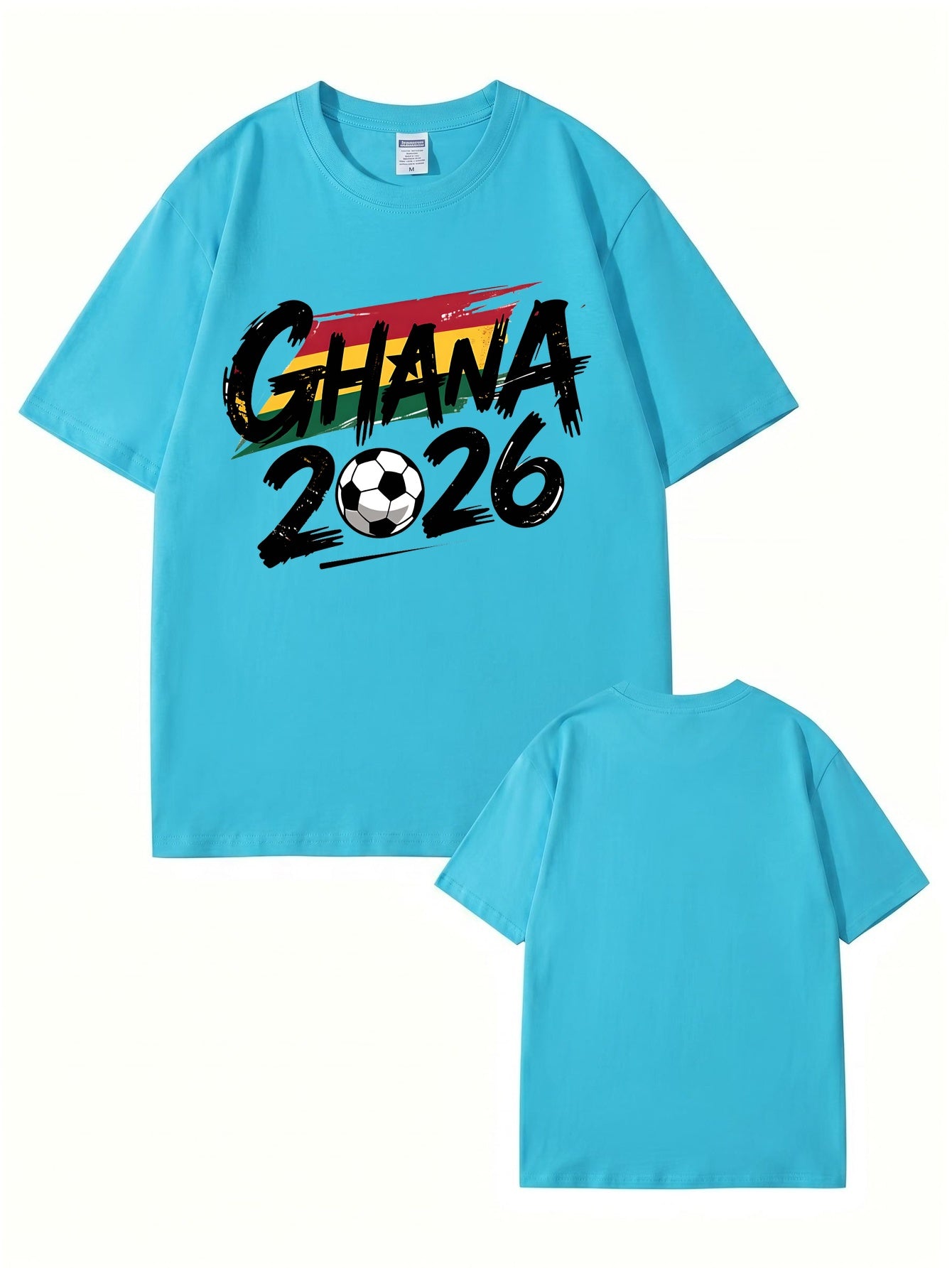 Ghana 2026 Soccer Flag Graphic Print T-Shirt - Premium Cotton Tee