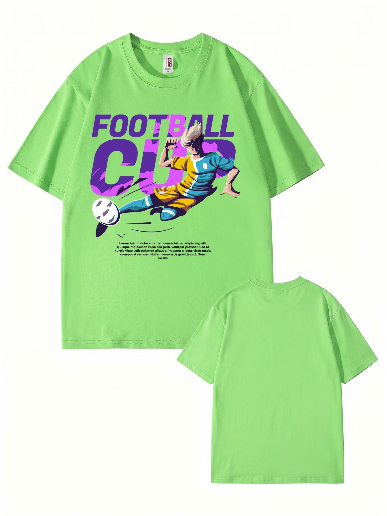 Football Cup Graphic Print T-Shirt - Premium 200gsm Cotton Tee