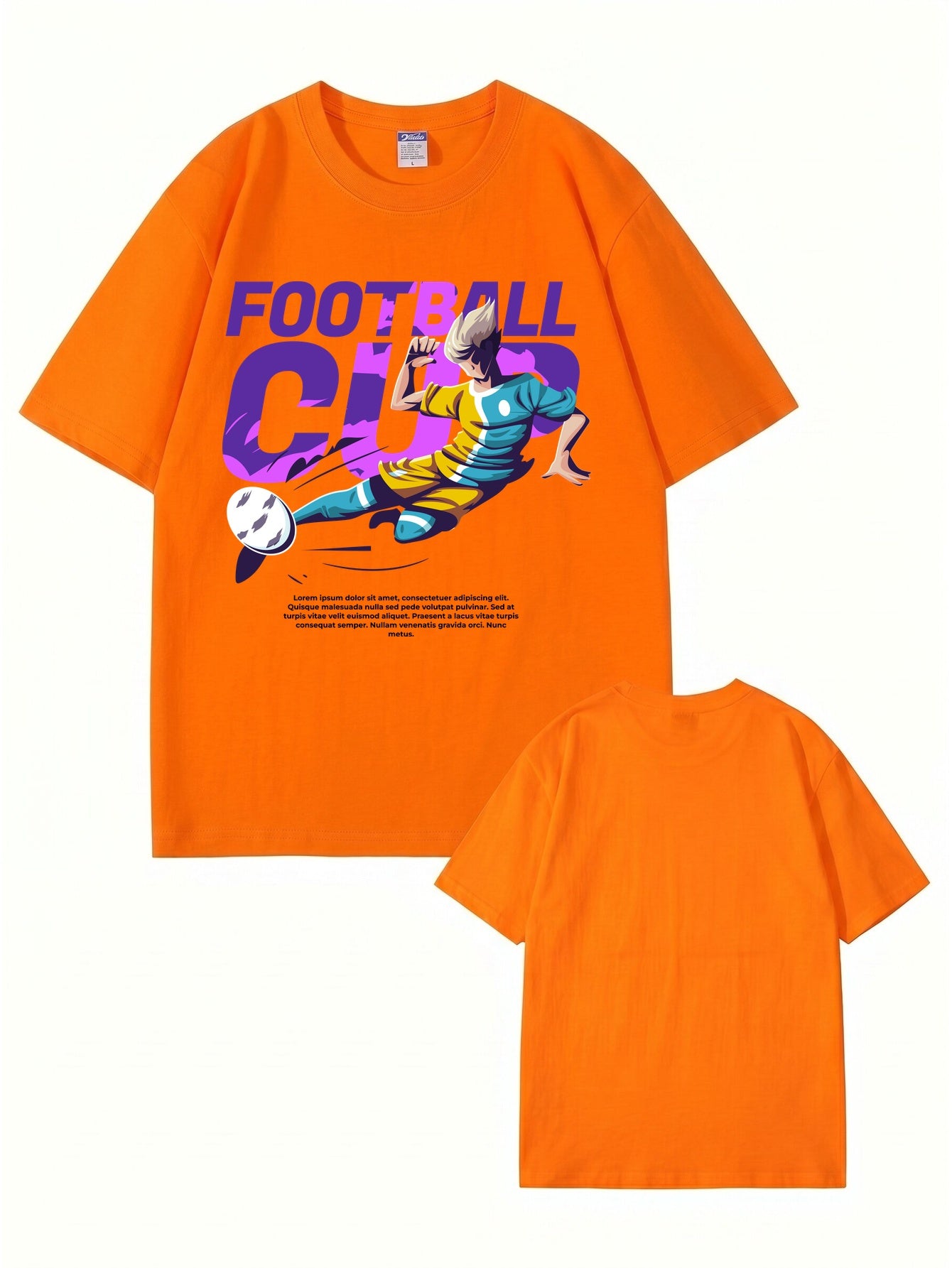 Football Cup Graphic Print T-Shirt - Premium 200gsm Cotton Tee