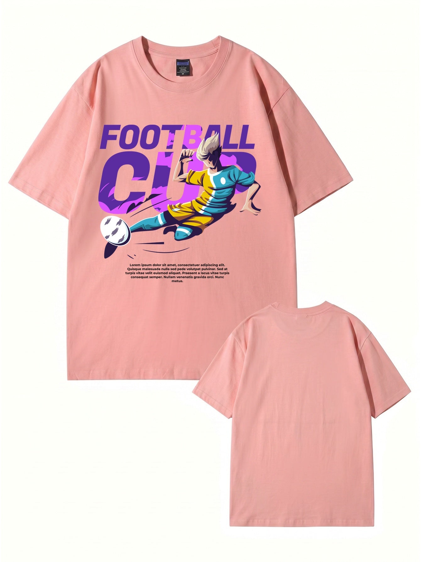Football Cup Graphic Print T-Shirt - Premium 200gsm Cotton Tee