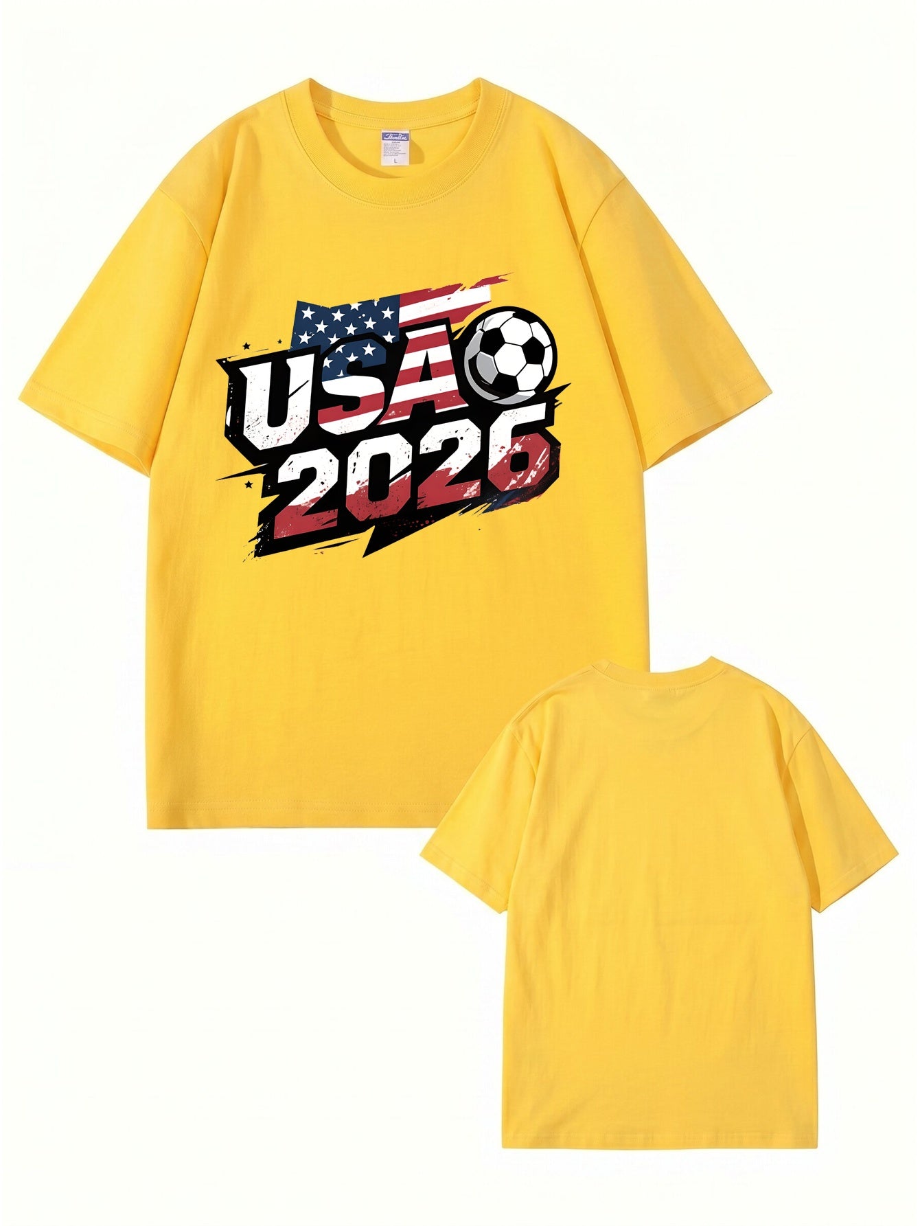USA 2026 Soccer World Cup Graphic T-Shirt - Premium 200gsm Cotton