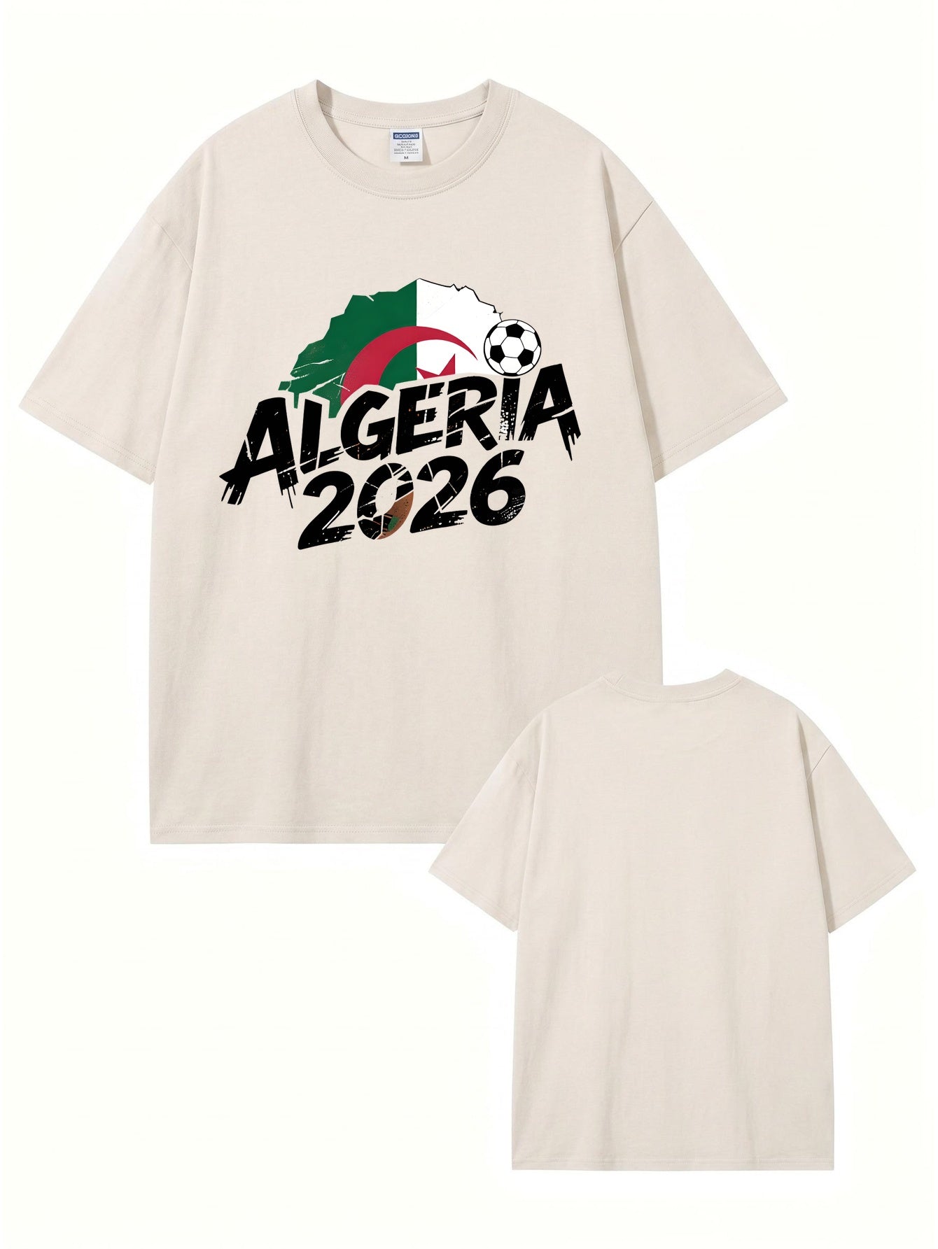 Algeria 2026 Soccer Vintage Washed Cotton T-Shirt