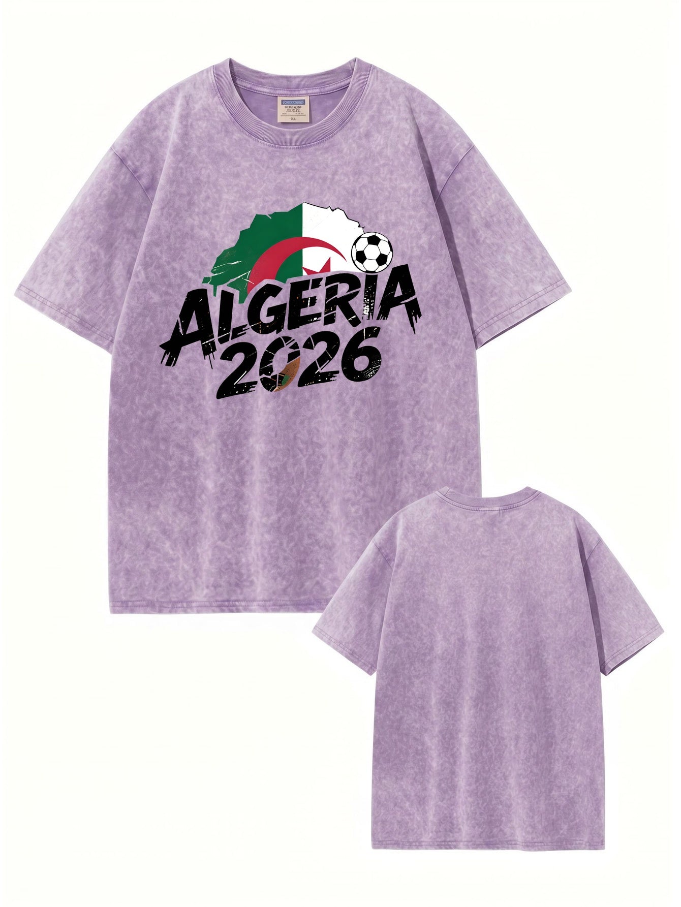 Algeria 2026 Soccer Vintage Washed Cotton T-Shirt