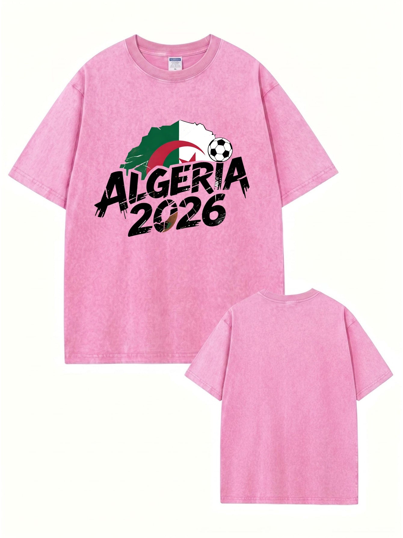 Algeria 2026 Soccer Vintage Washed Cotton T-Shirt