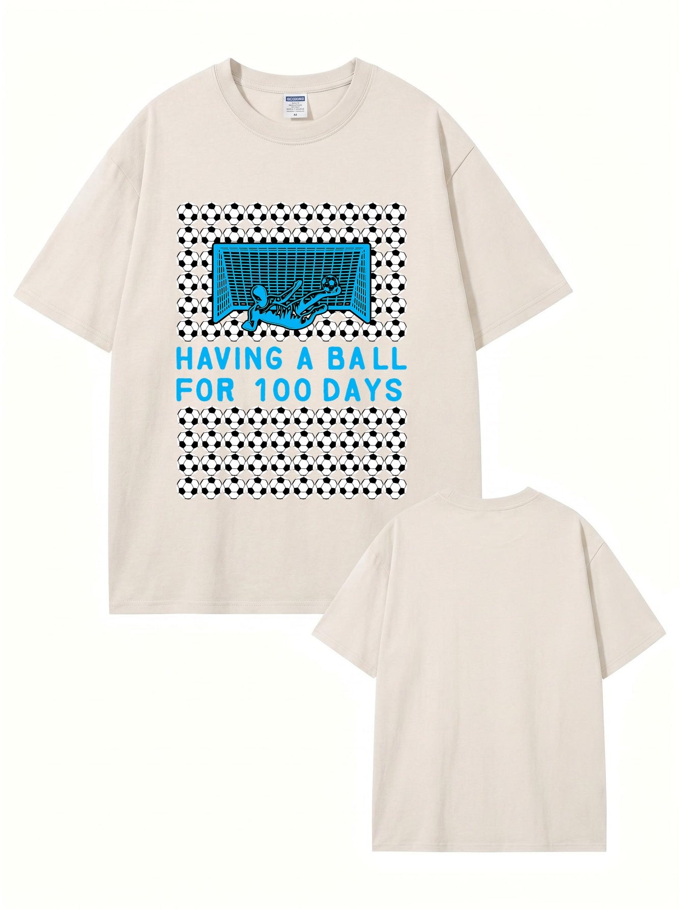 Vintage Washed 'Having A Ball' 100 Days Soccer Graphic Tee