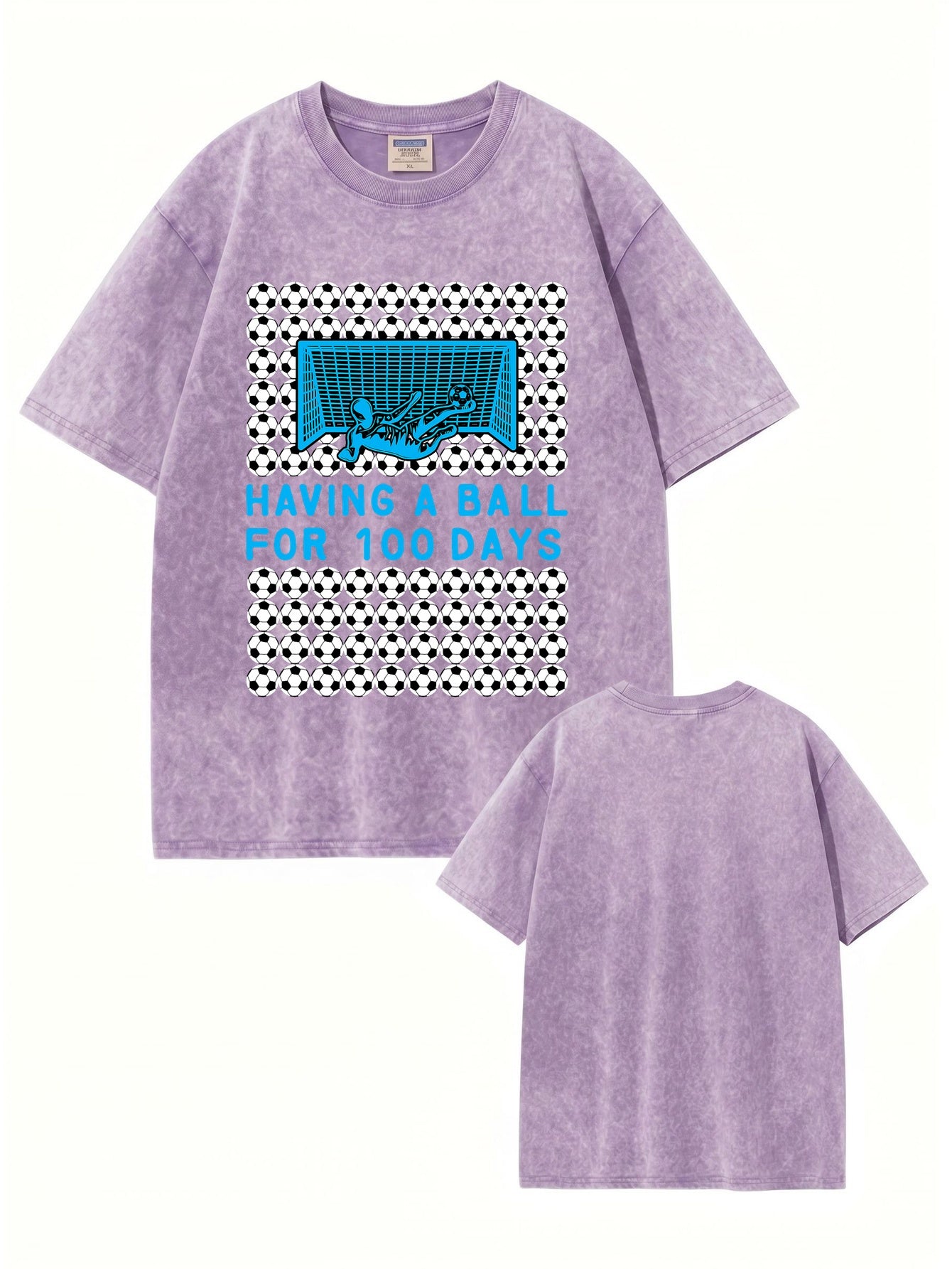 Vintage Washed 'Having A Ball' 100 Days Soccer Graphic Tee