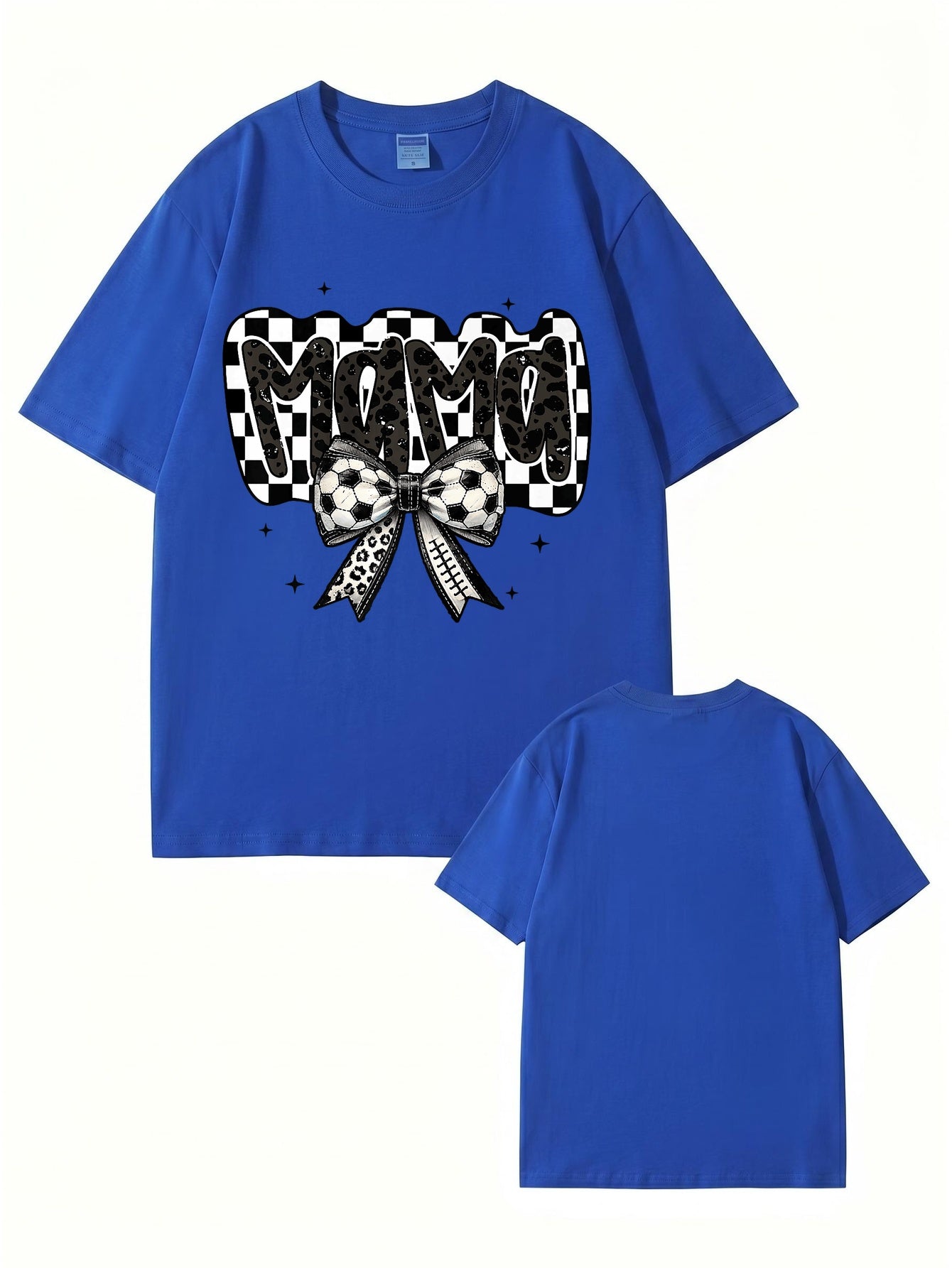 Soccer Mama Leopard Checkerboard Graphic Tee - Trendy Sports Mom T-Shirt