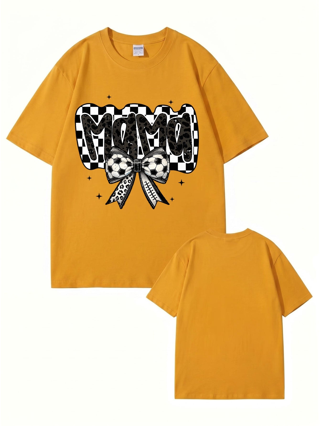 Soccer Mama Leopard Checkerboard Graphic Tee - Trendy Sports Mom T-Shirt