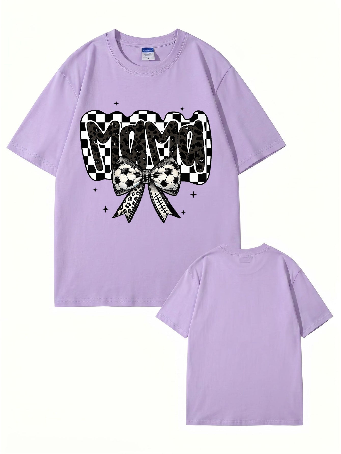 Soccer Mama Leopard Checkerboard Graphic Tee - Trendy Sports Mom T-Shirt