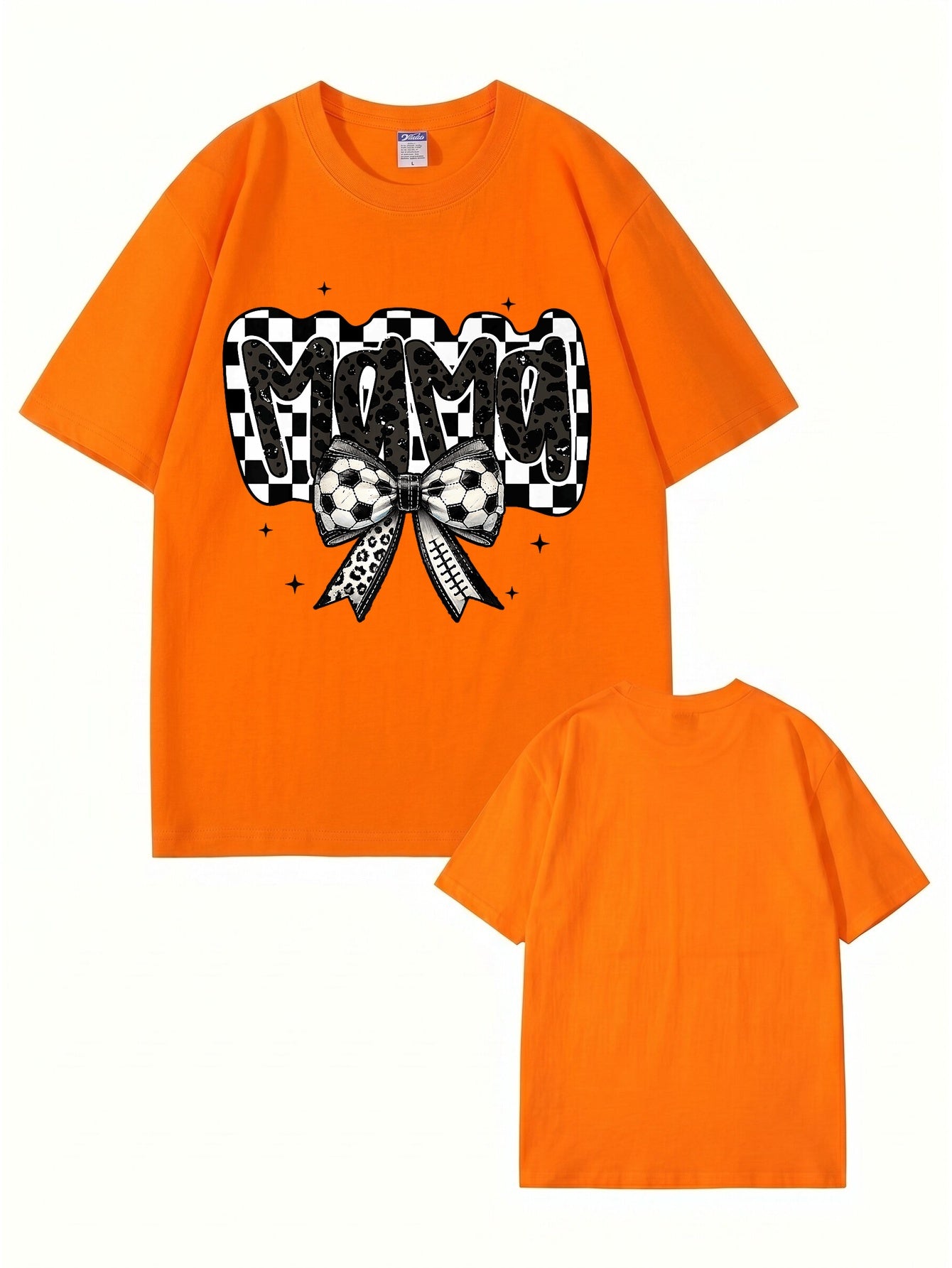 Soccer Mama Leopard Checkerboard Graphic Tee - Trendy Sports Mom T-Shirt