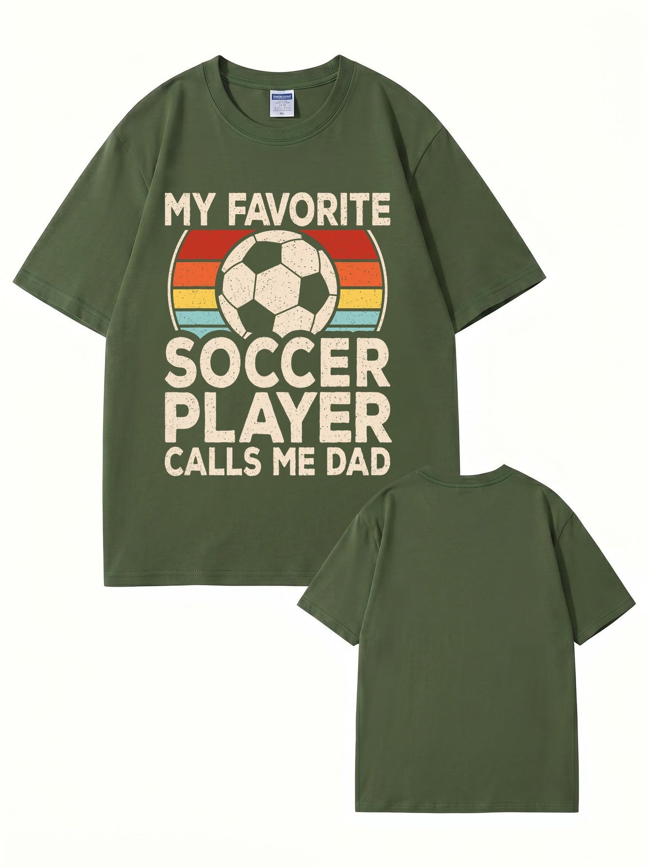 My Favorite Soccer Player Calls Me Dad Vintage Graphic T-Shirt