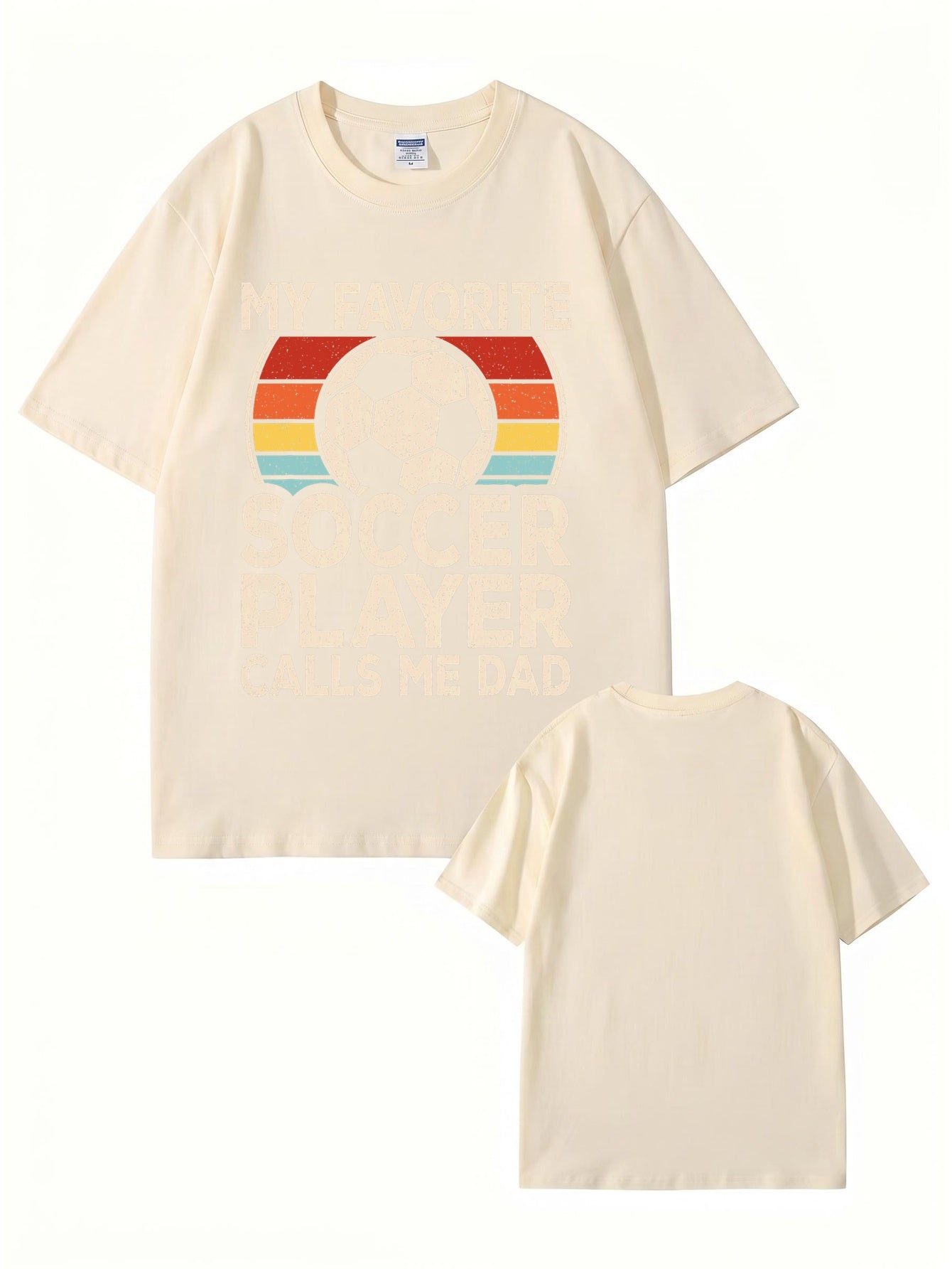My Favorite Soccer Player Calls Me Dad Vintage Graphic T-Shirt