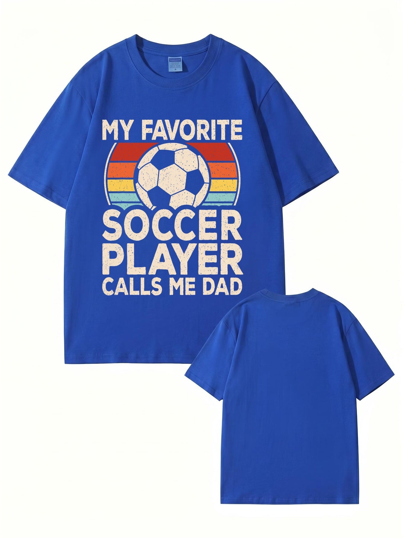 My Favorite Soccer Player Calls Me Dad Vintage Graphic T-Shirt