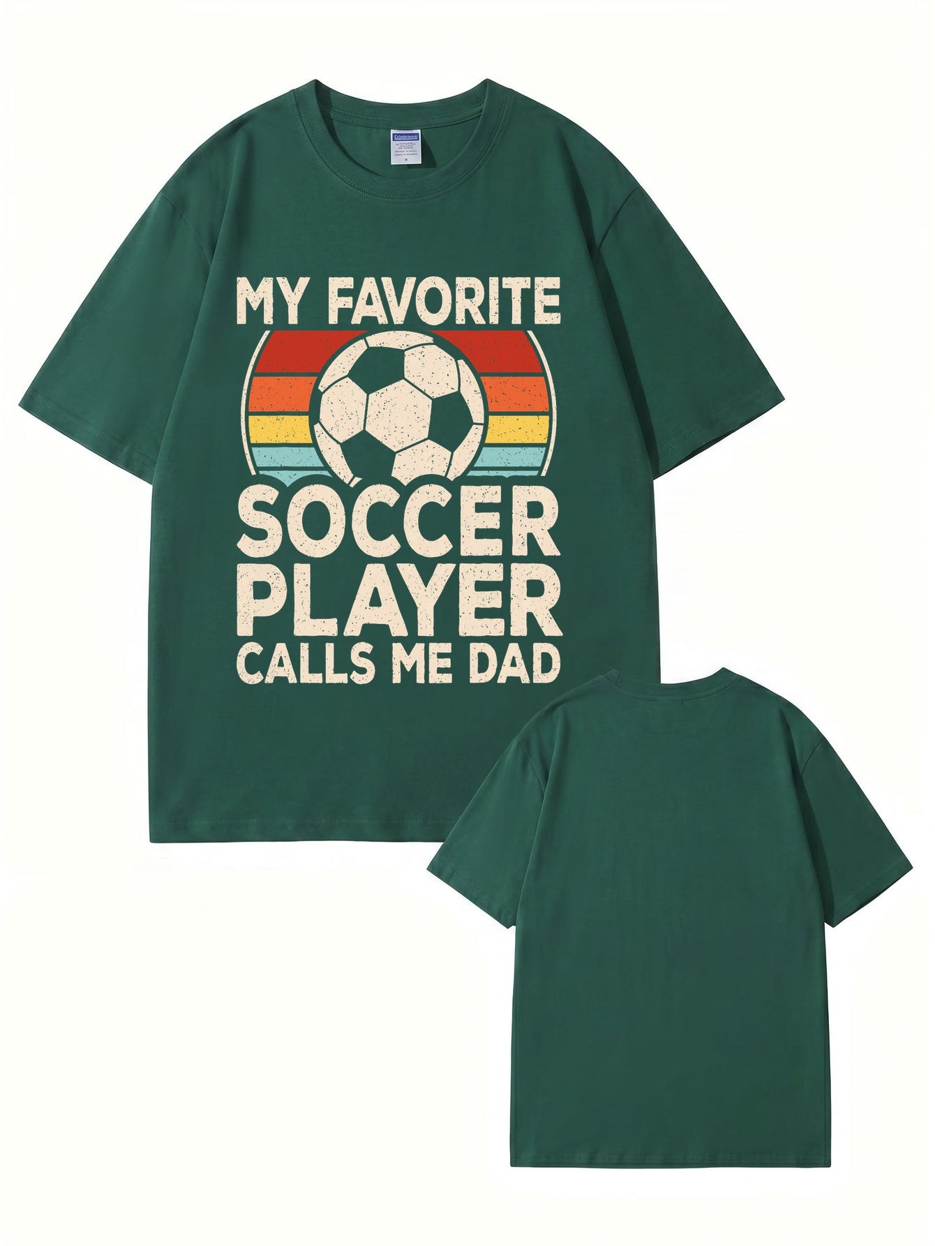 My Favorite Soccer Player Calls Me Dad Vintage Graphic T-Shirt