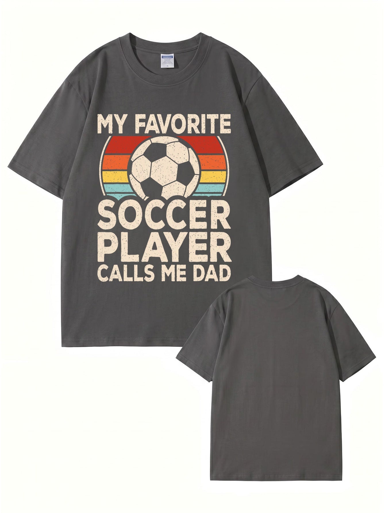 My Favorite Soccer Player Calls Me Dad Vintage Graphic T-Shirt