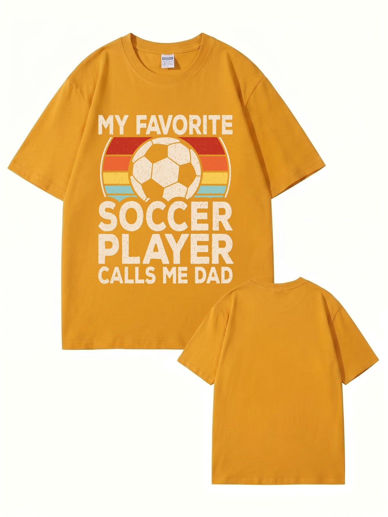 My Favorite Soccer Player Calls Me Dad Vintage Graphic T-Shirt