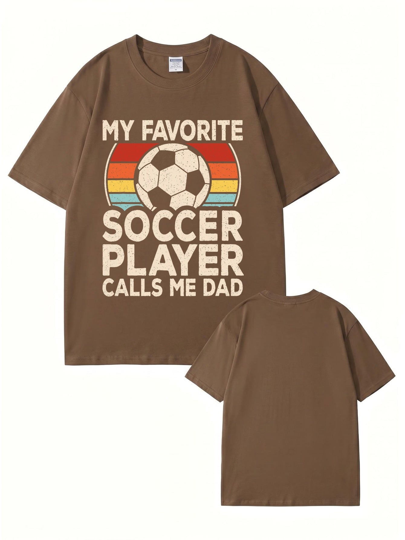 My Favorite Soccer Player Calls Me Dad Vintage Graphic T-Shirt