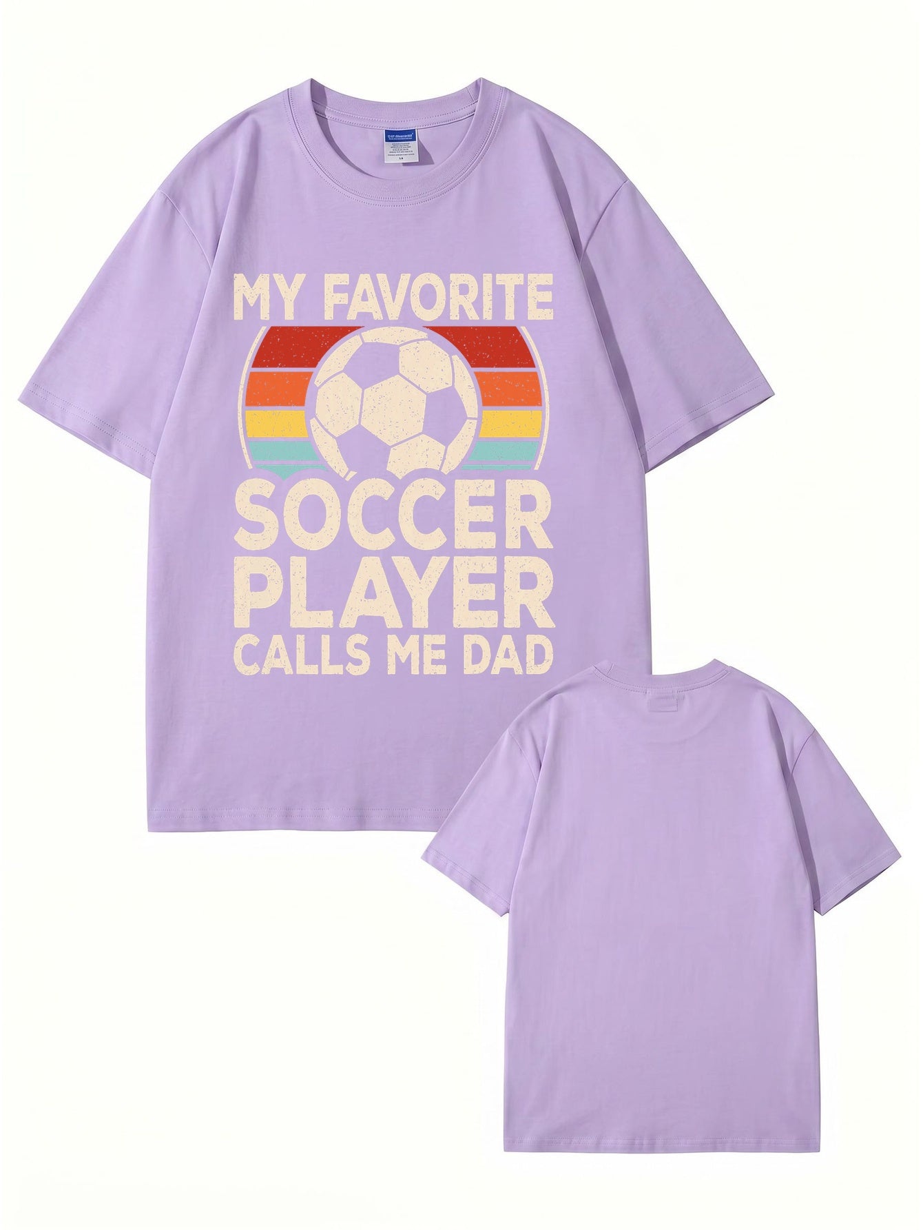 My Favorite Soccer Player Calls Me Dad Vintage Graphic T-Shirt