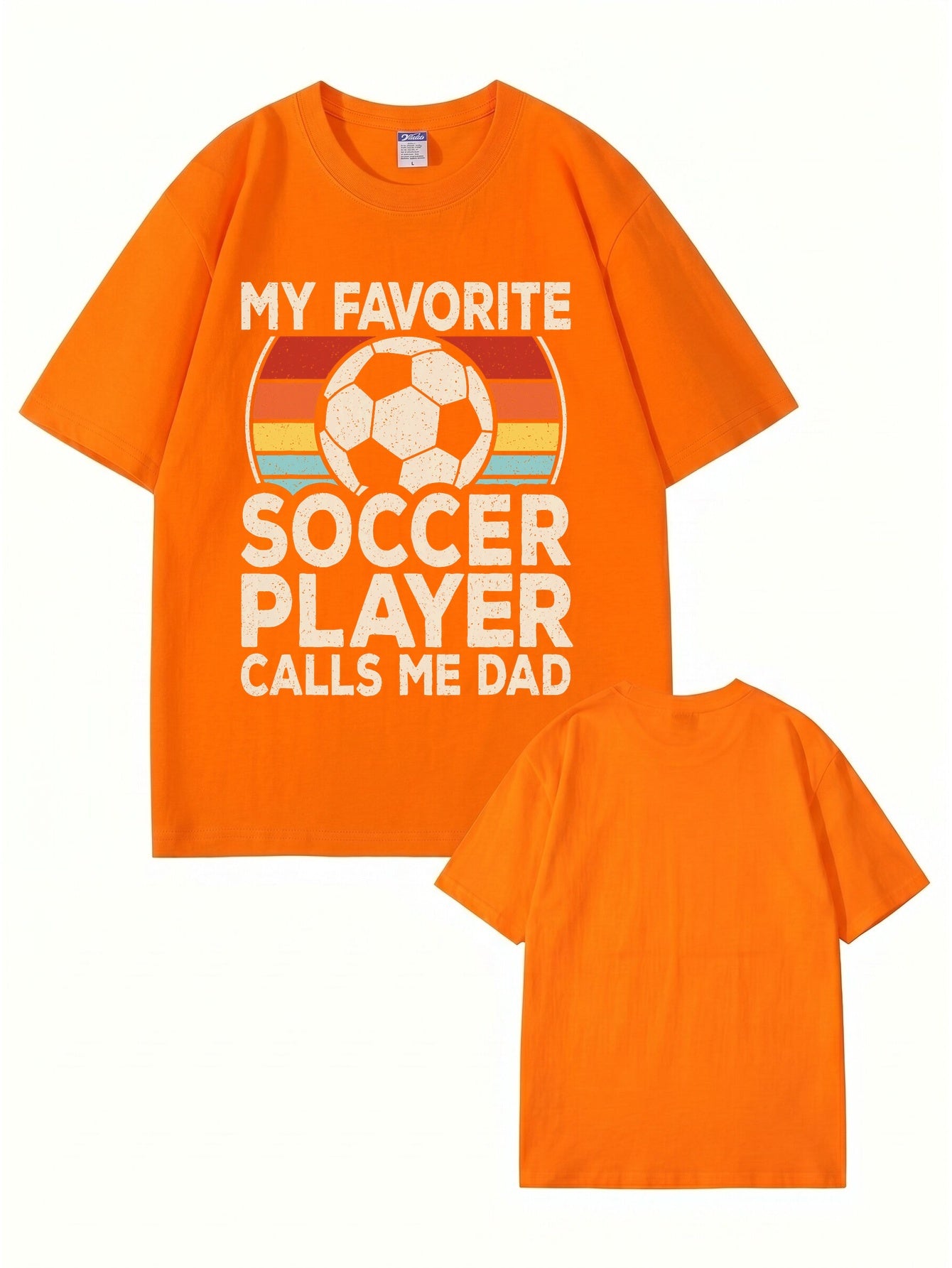 My Favorite Soccer Player Calls Me Dad Vintage Graphic T-Shirt