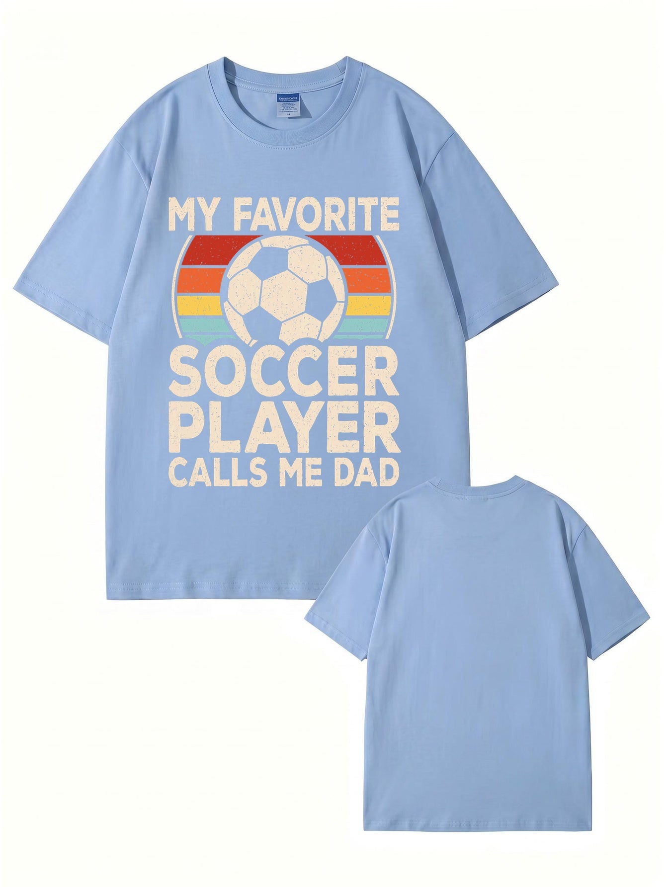 My Favorite Soccer Player Calls Me Dad Vintage Graphic T-Shirt