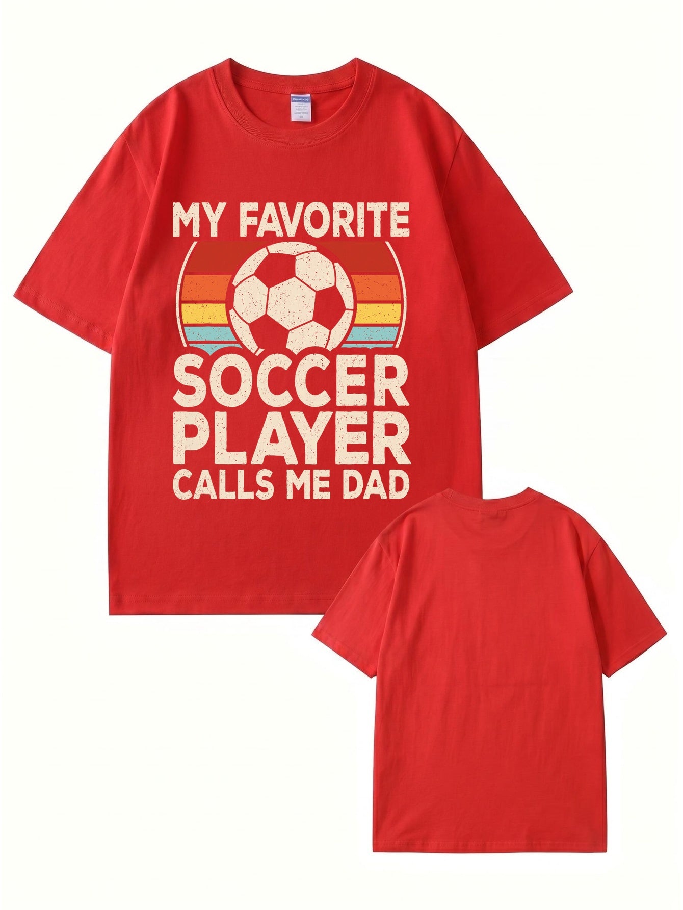 My Favorite Soccer Player Calls Me Dad Vintage Graphic T-Shirt