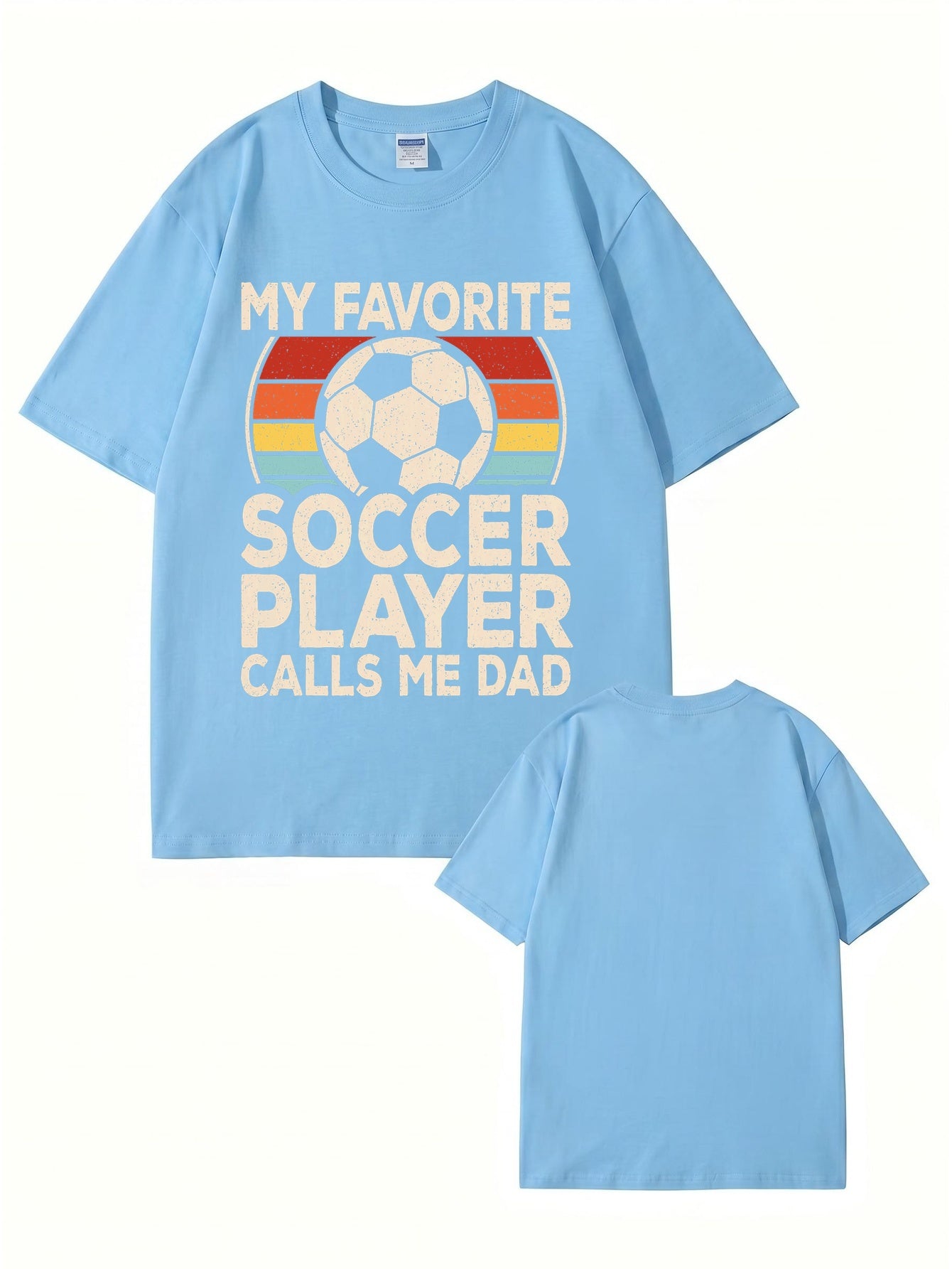 My Favorite Soccer Player Calls Me Dad Vintage Graphic T-Shirt