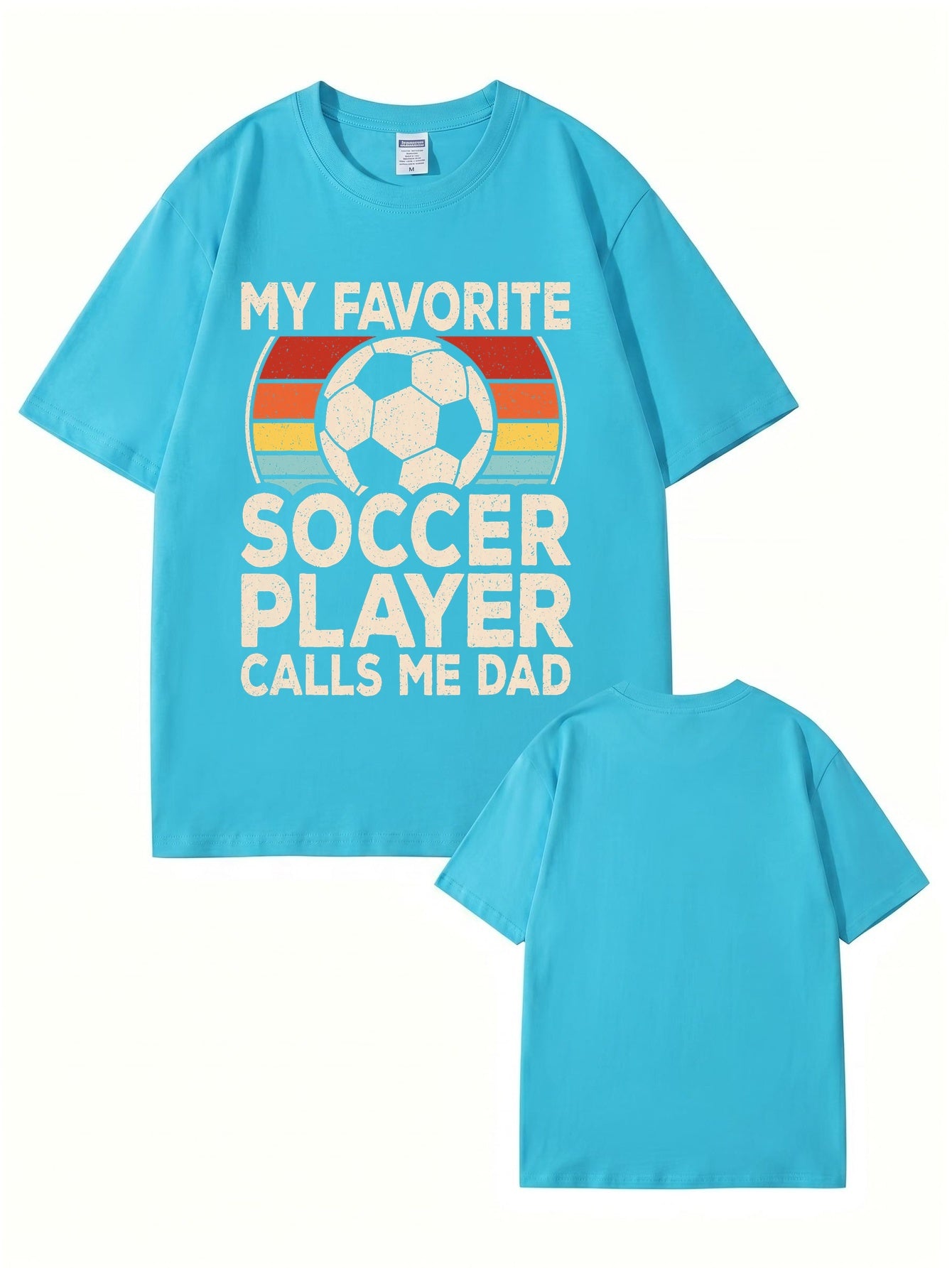 My Favorite Soccer Player Calls Me Dad Vintage Graphic T-Shirt