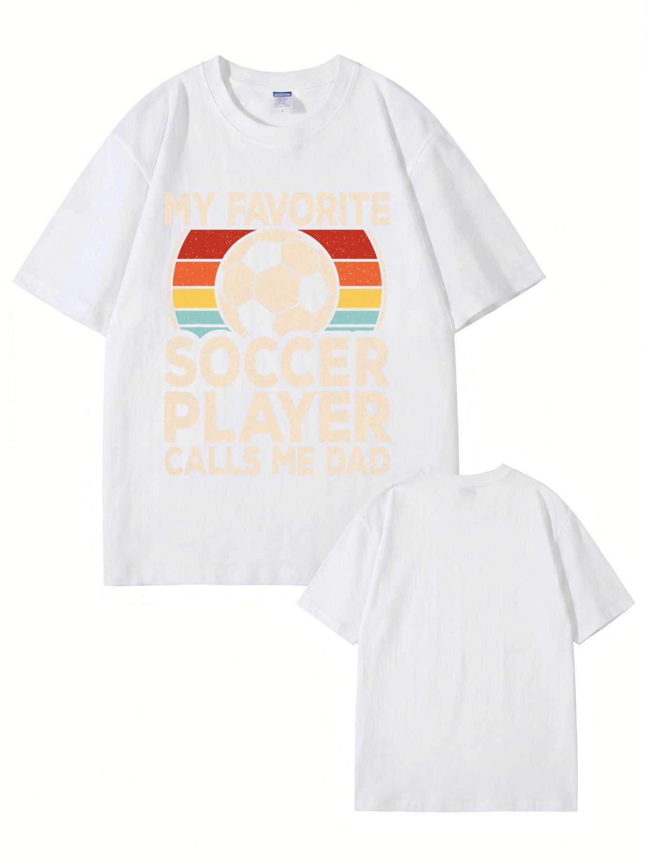 My Favorite Soccer Player Calls Me Dad Vintage Graphic T-Shirt