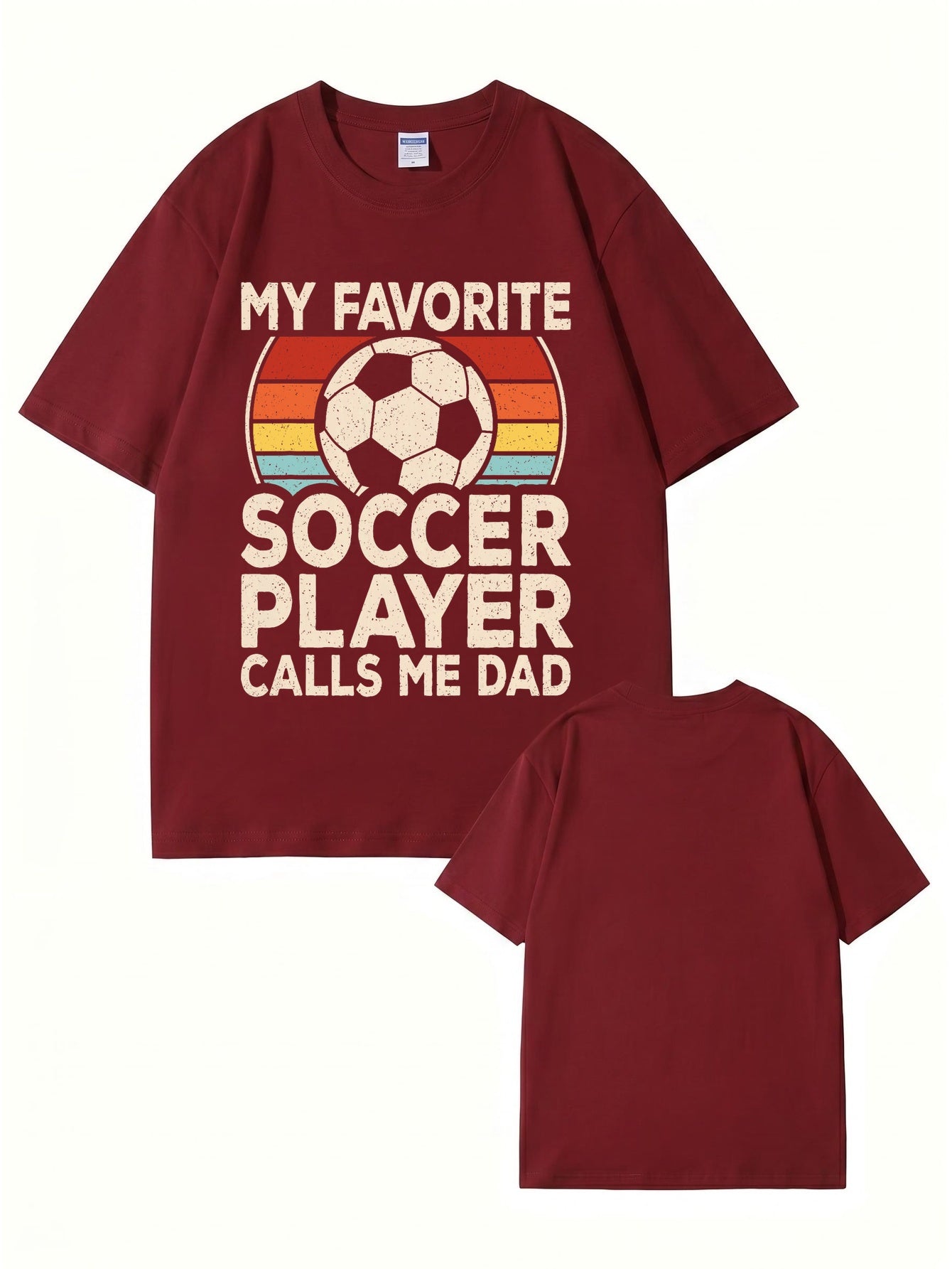 My Favorite Soccer Player Calls Me Dad Vintage Graphic T-Shirt