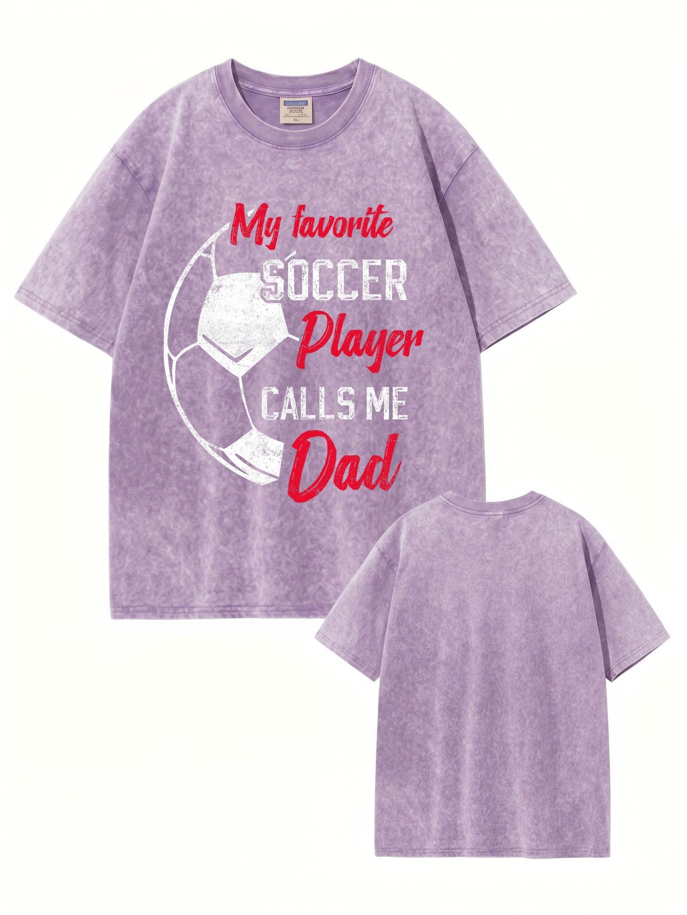 Vintage Washed My Favorite Soccer Player Calls Me Dad Graphic T-Shirt