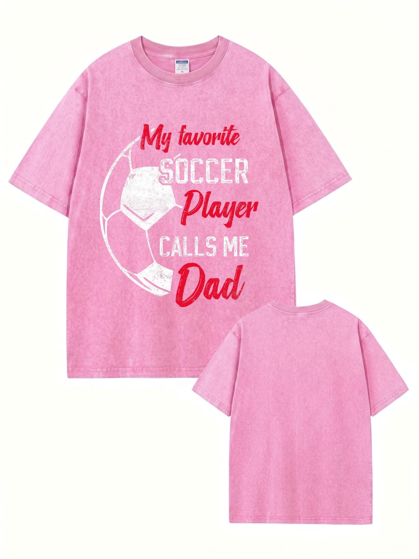 Vintage Washed My Favorite Soccer Player Calls Me Dad Graphic T-Shirt