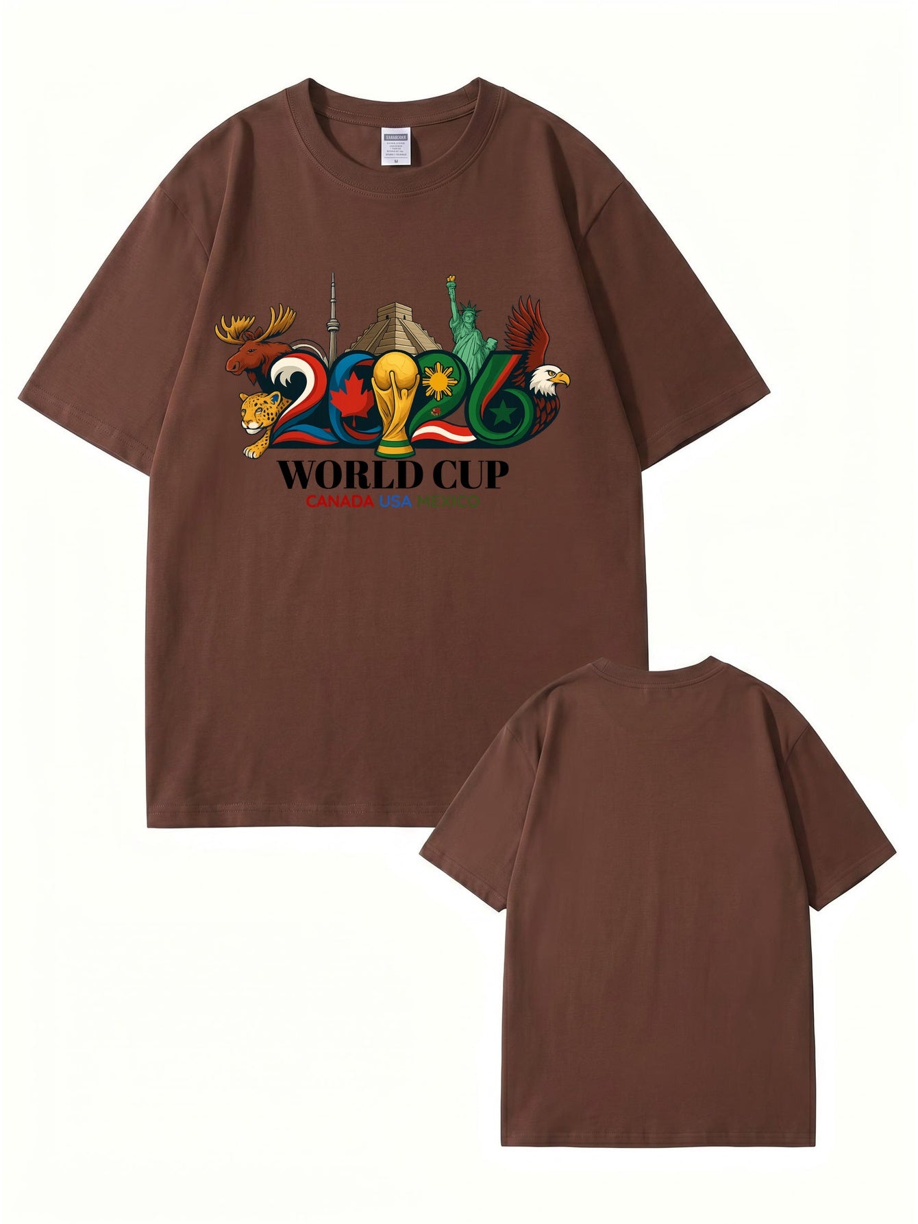 2026 World Cup Soccer Graphic T-Shirt - Canada USA Mexico Tournament Tee