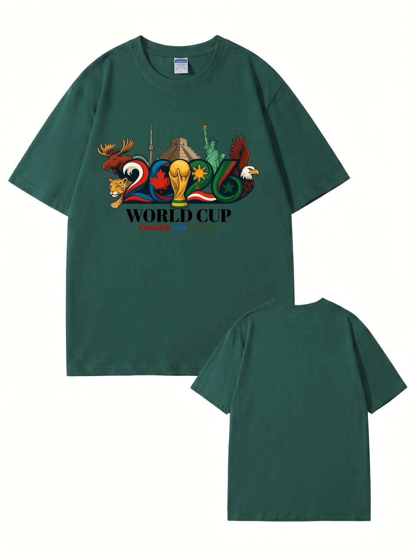 2026 World Cup Soccer Graphic T-Shirt - Canada USA Mexico Tournament Tee