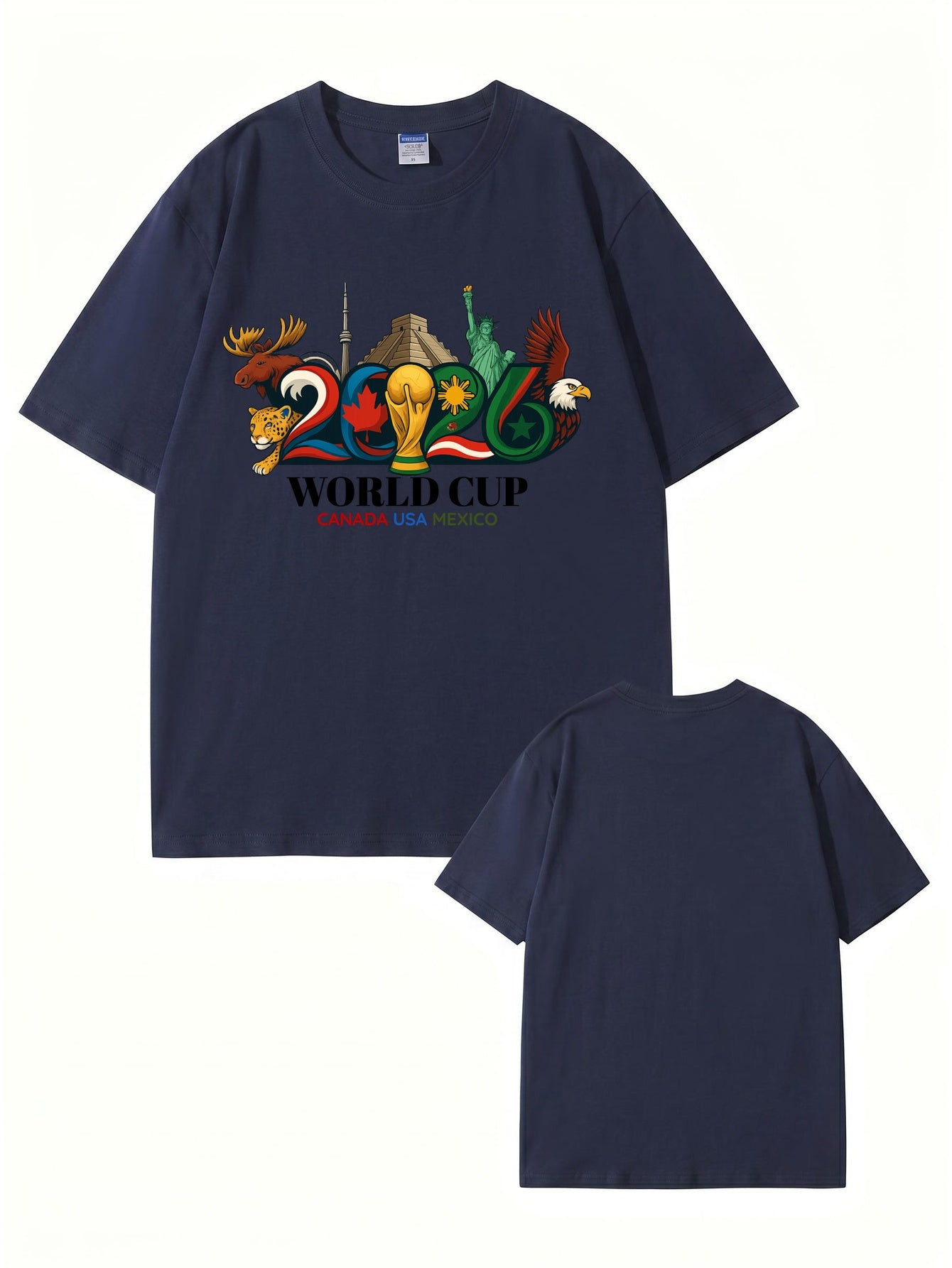 2026 World Cup Soccer Graphic T-Shirt - Canada USA Mexico Tournament Tee