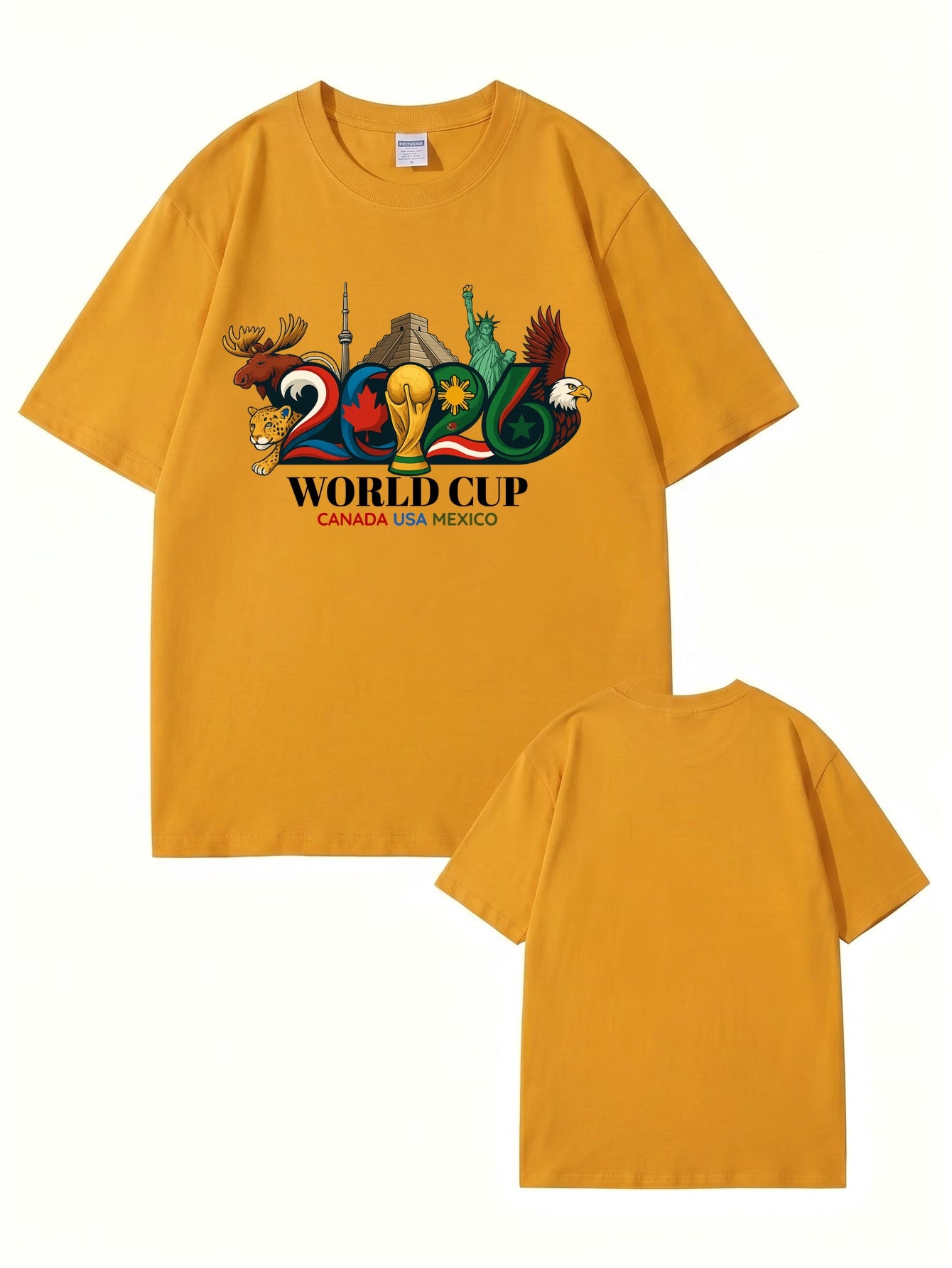 2026 World Cup Soccer Graphic T-Shirt - Canada USA Mexico Tournament Tee