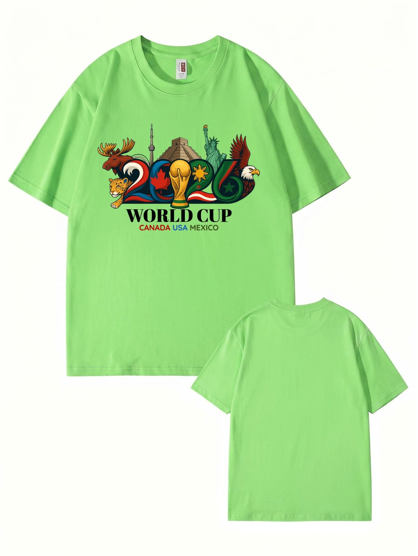 2026 World Cup Soccer Graphic T-Shirt - Canada USA Mexico Tournament Tee