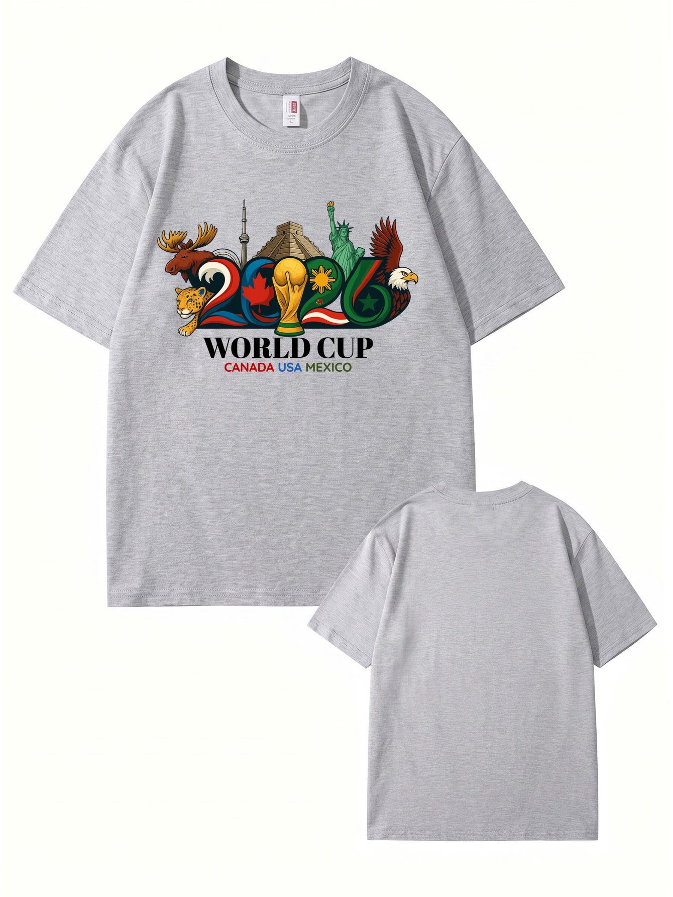 2026 World Cup Soccer Graphic T-Shirt - Canada USA Mexico Tournament Tee