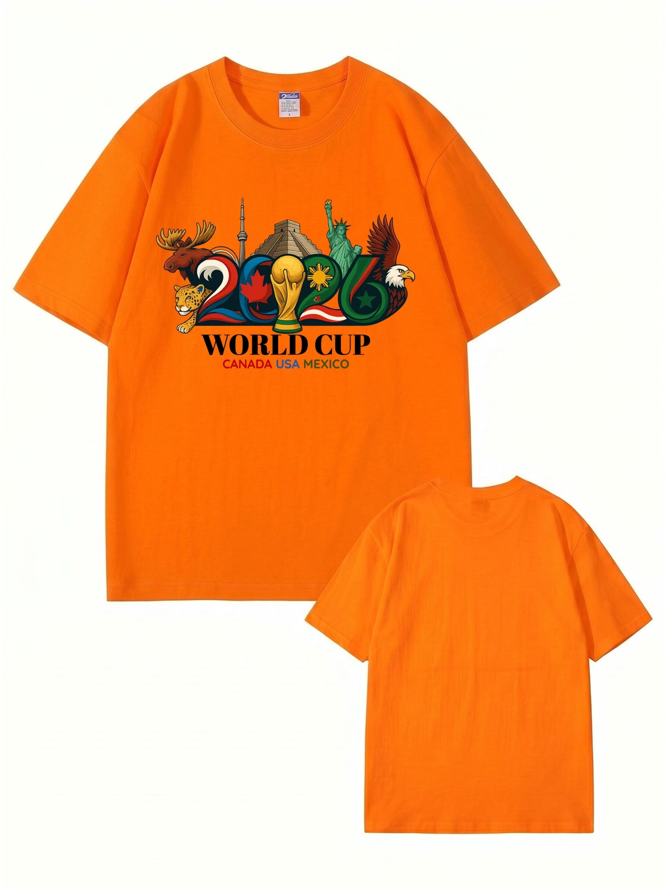 2026 World Cup Soccer Graphic T-Shirt - Canada USA Mexico Tournament Tee