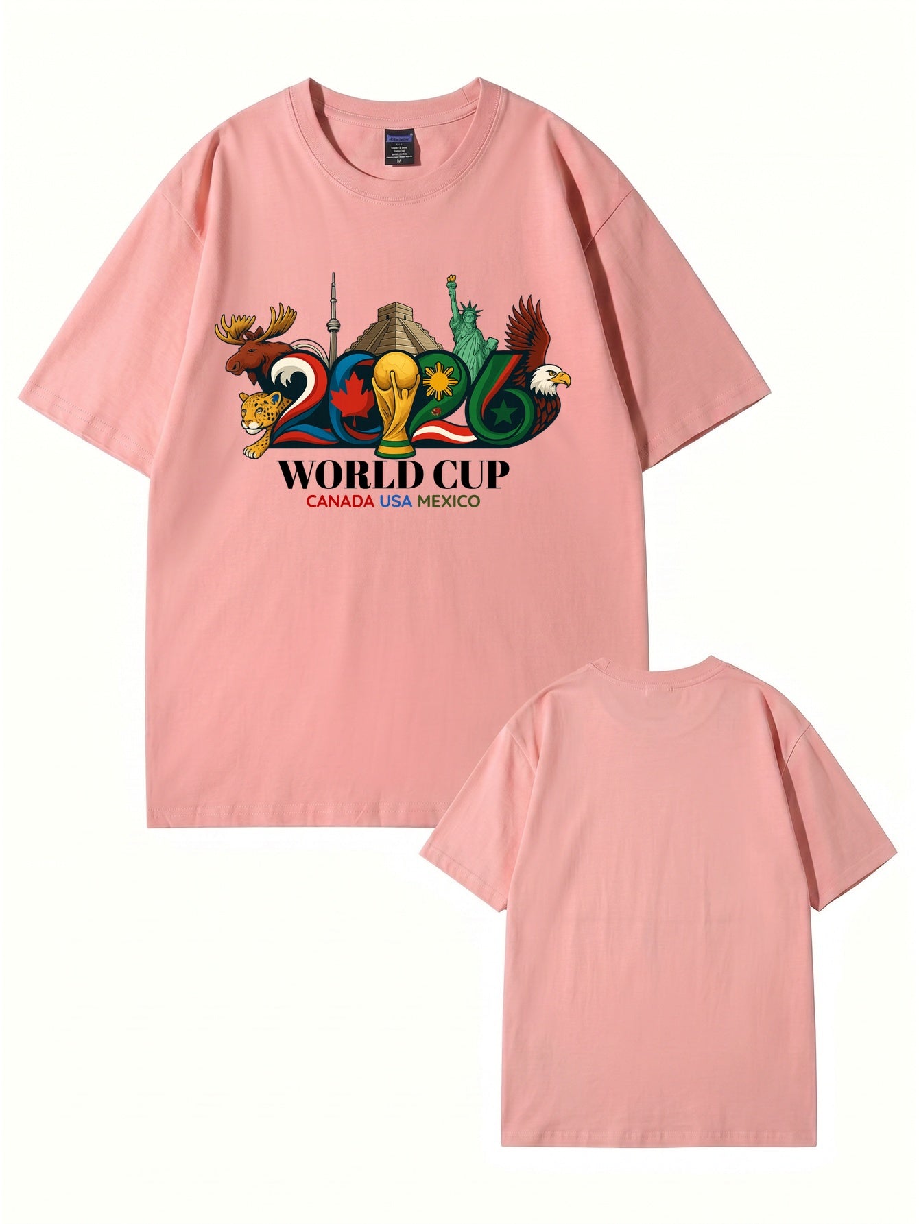 2026 World Cup Soccer Graphic T-Shirt - Canada USA Mexico Tournament Tee