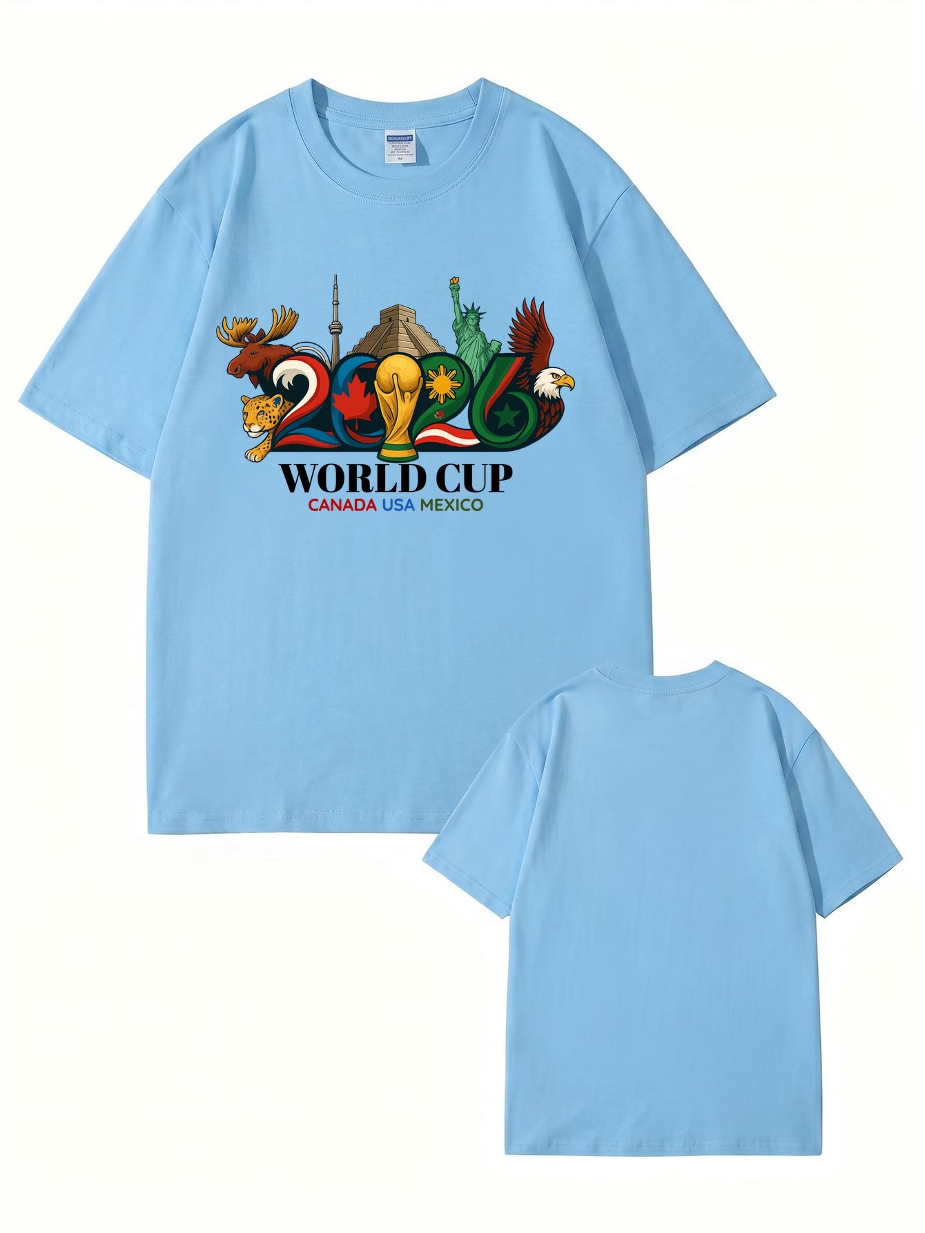 2026 World Cup Soccer Graphic T-Shirt - Canada USA Mexico Tournament Tee