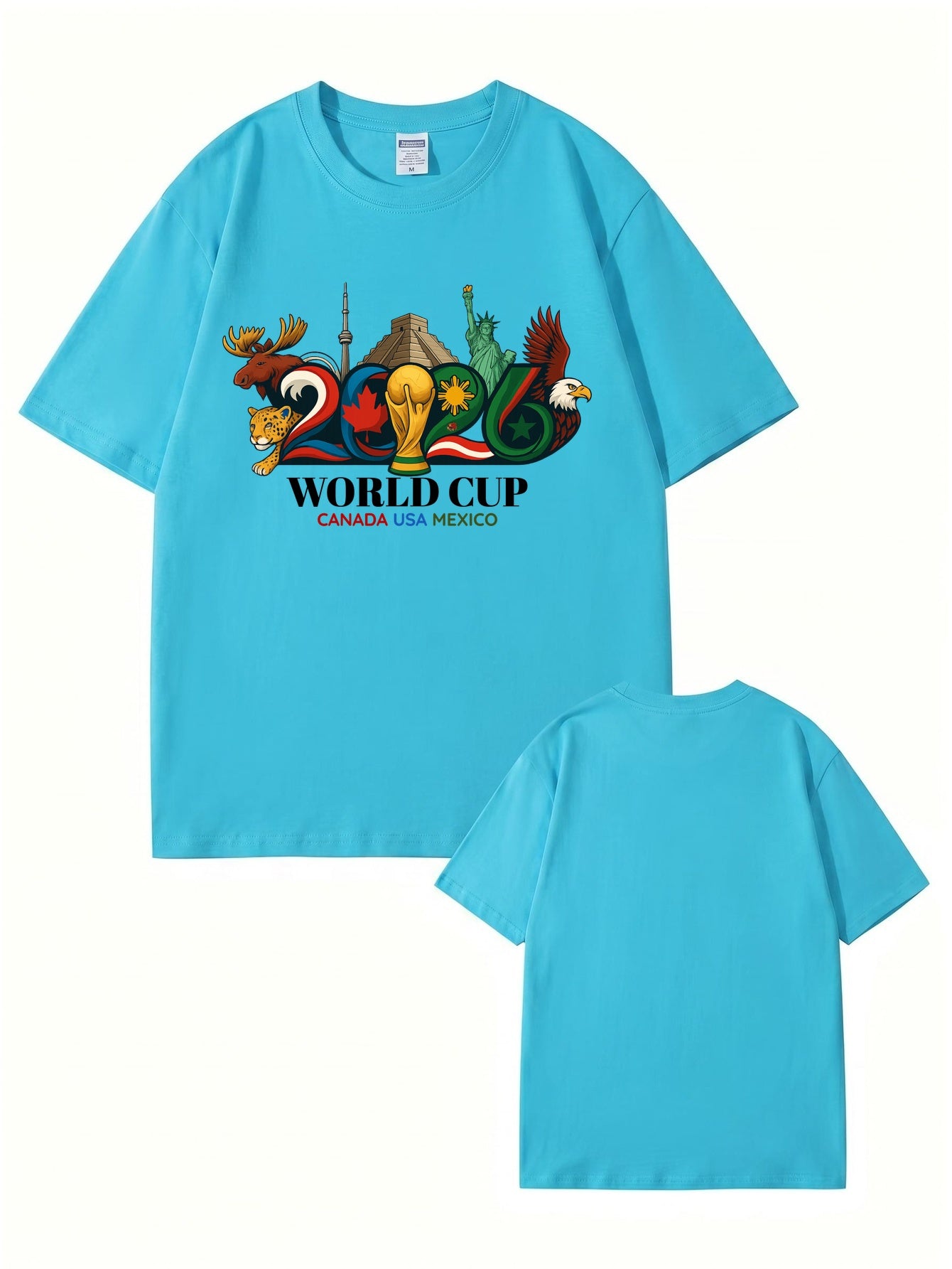 2026 World Cup Soccer Graphic T-Shirt - Canada USA Mexico Tournament Tee